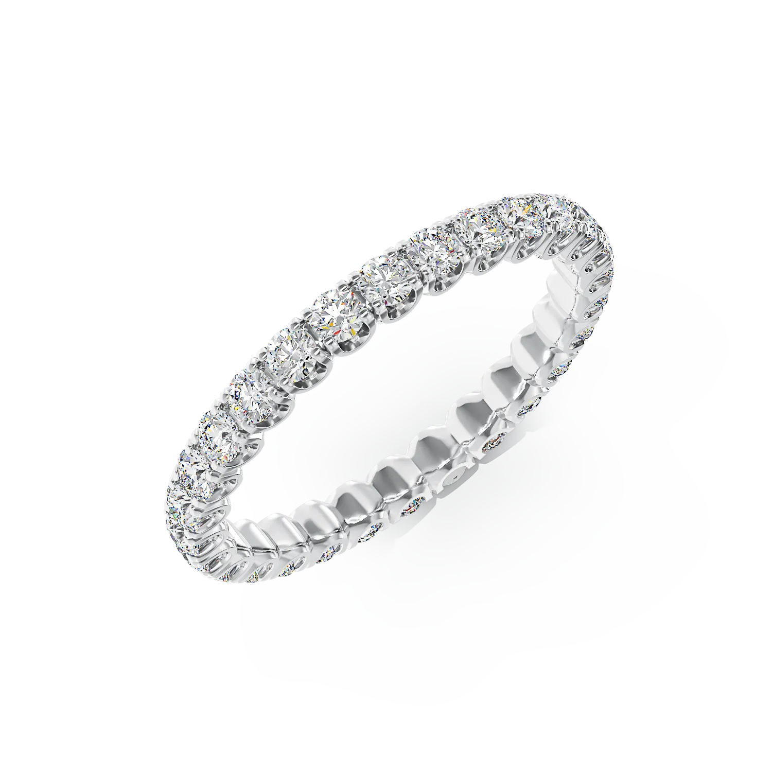 Inel eternity din aur alb cu diamante de 1ct-169835