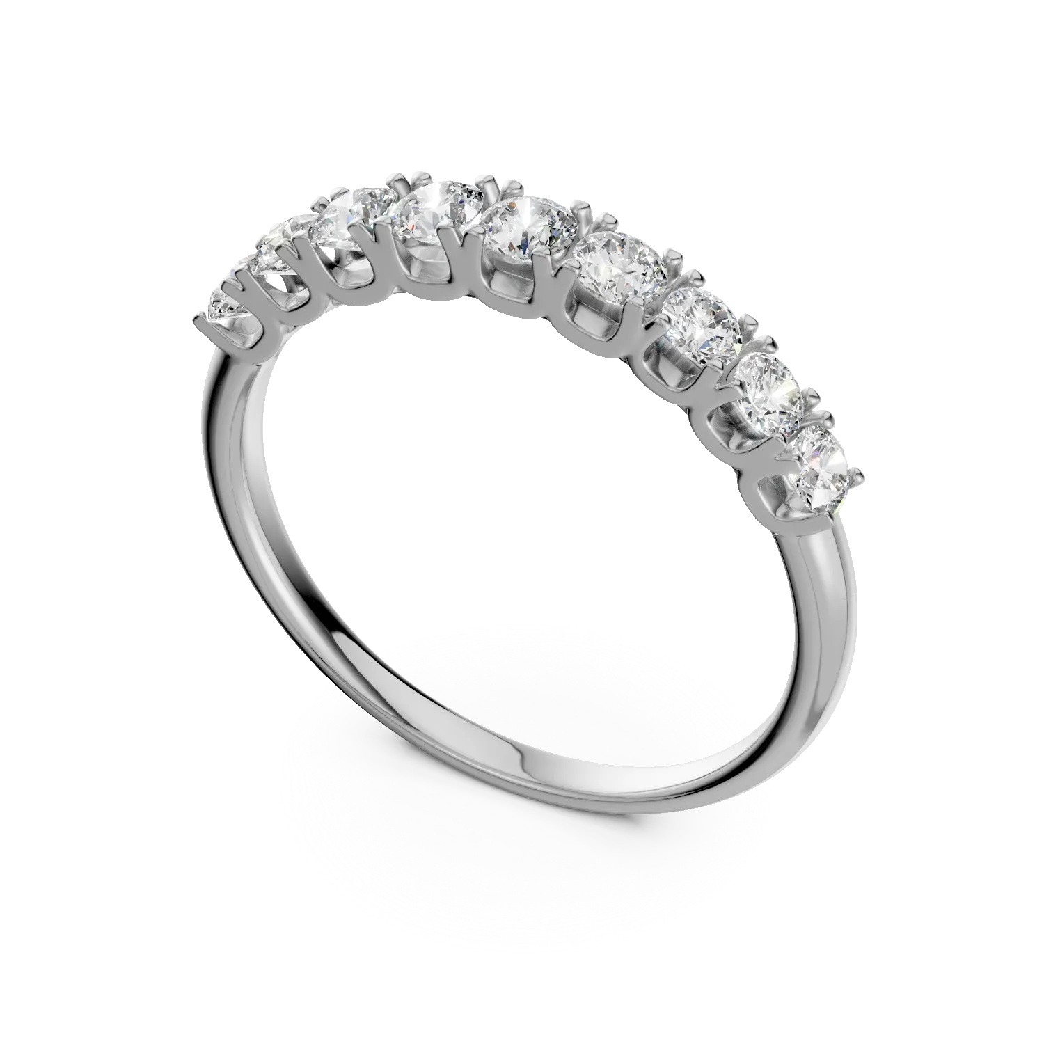 Half eternity ring in white gold with 0.5ct diamonds