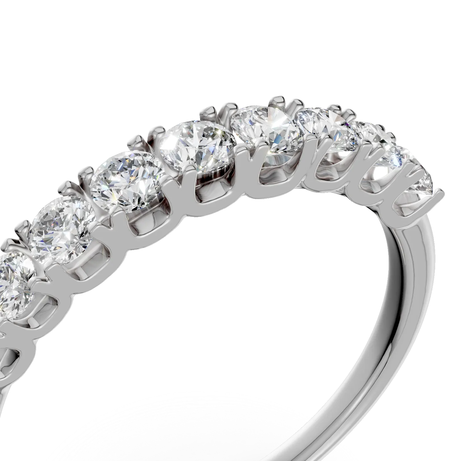 Half eternity ring in white gold with 0.5ct diamonds