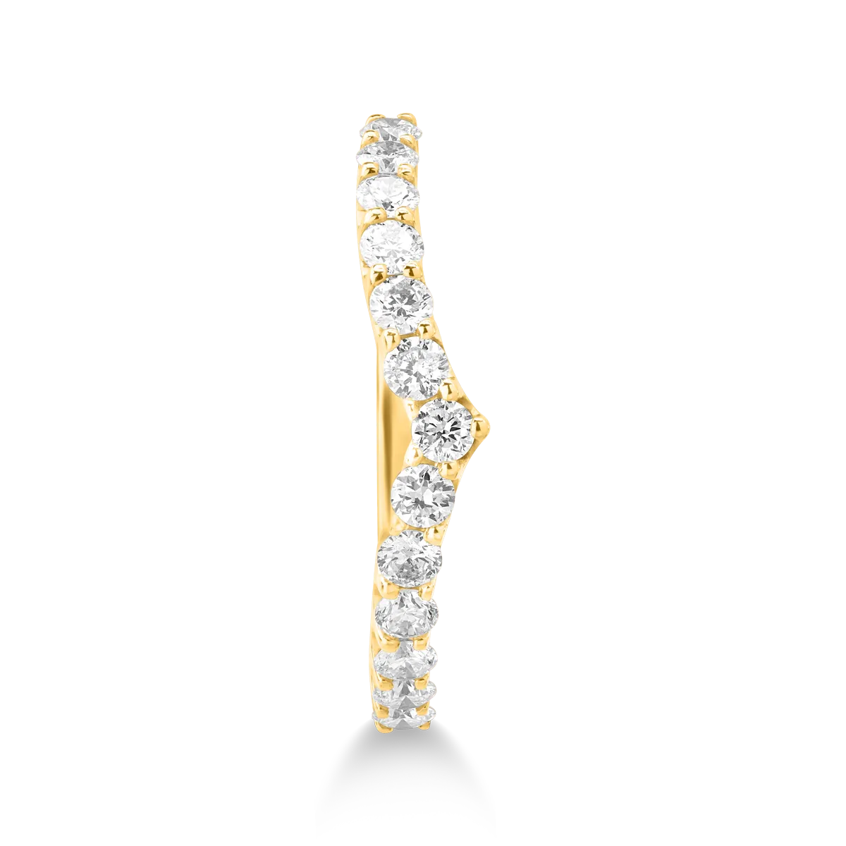 Half eternity ring in yellow gold with 0.5ct diamonds