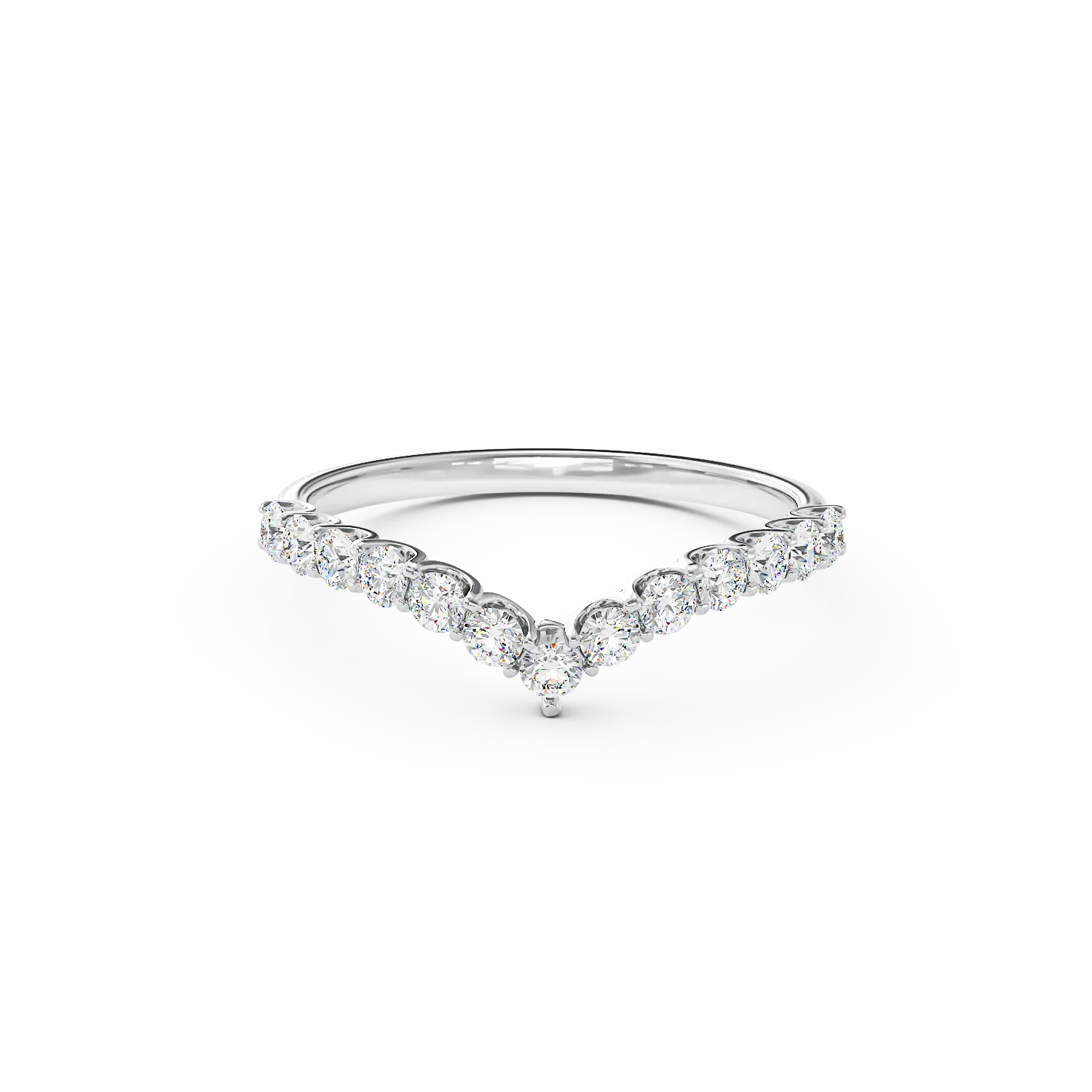 Half eternity ring in white gold with 0.5ct diamonds