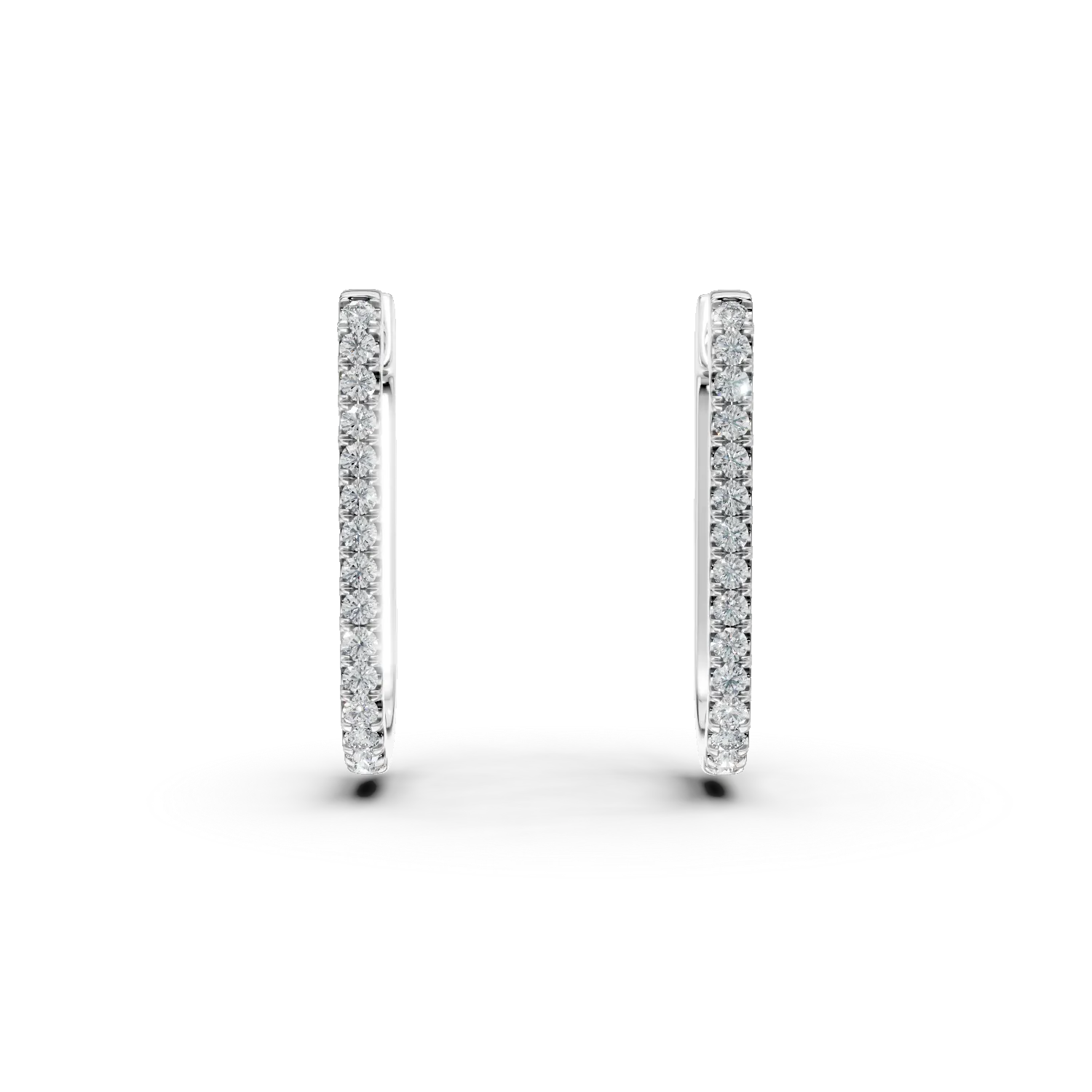 Cercei din aur alb cu diamante de 0.23ct