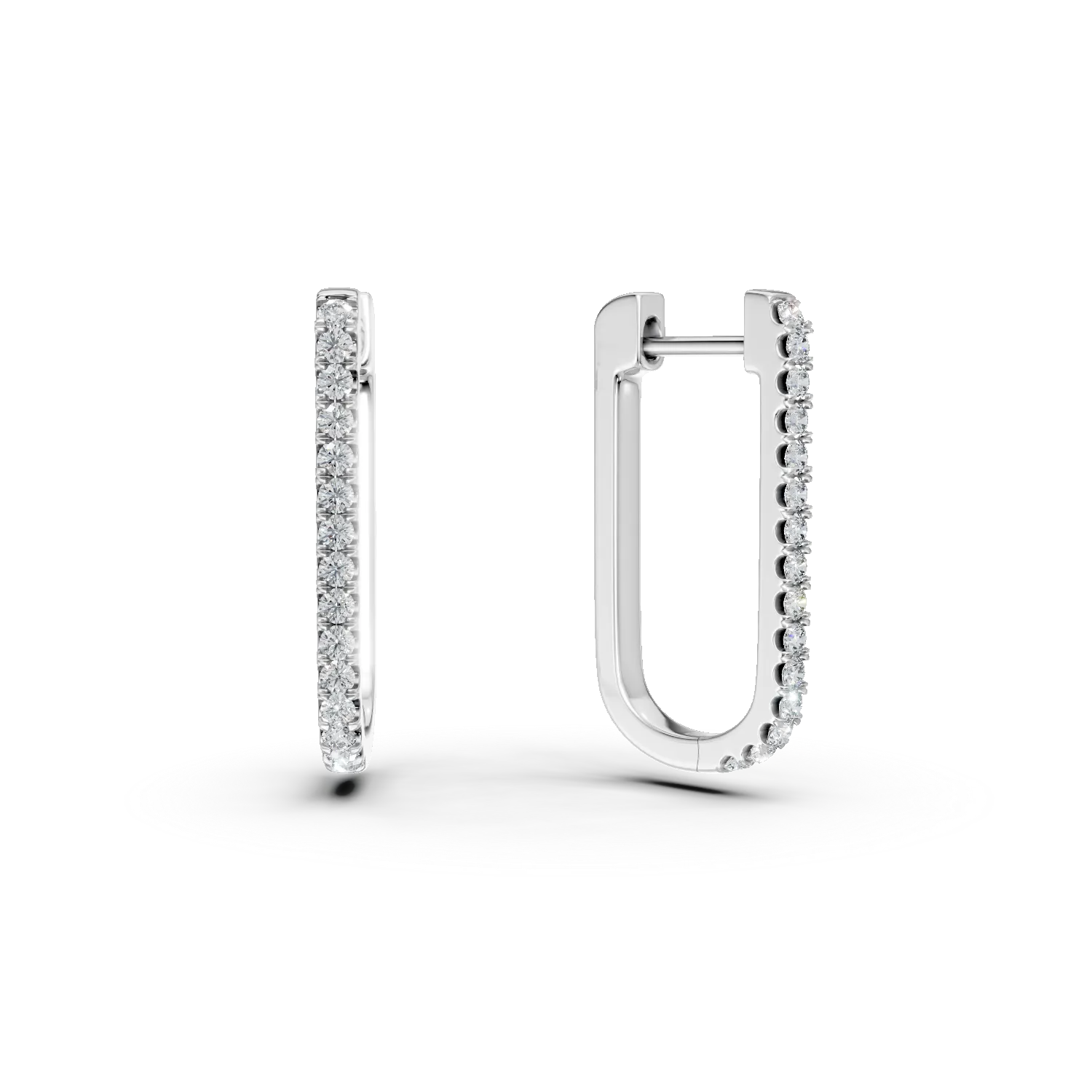 Cercei din aur alb cu diamante de 0.23ct