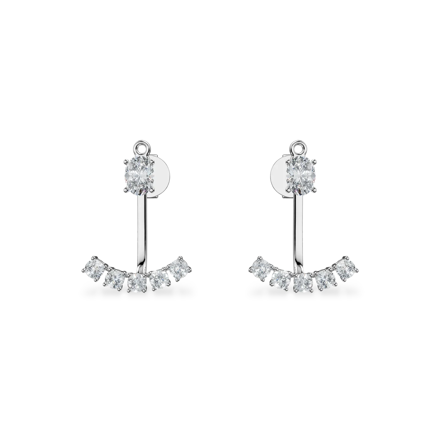 White gold Bouquet earrings with 0.7ct lab grown diamonds