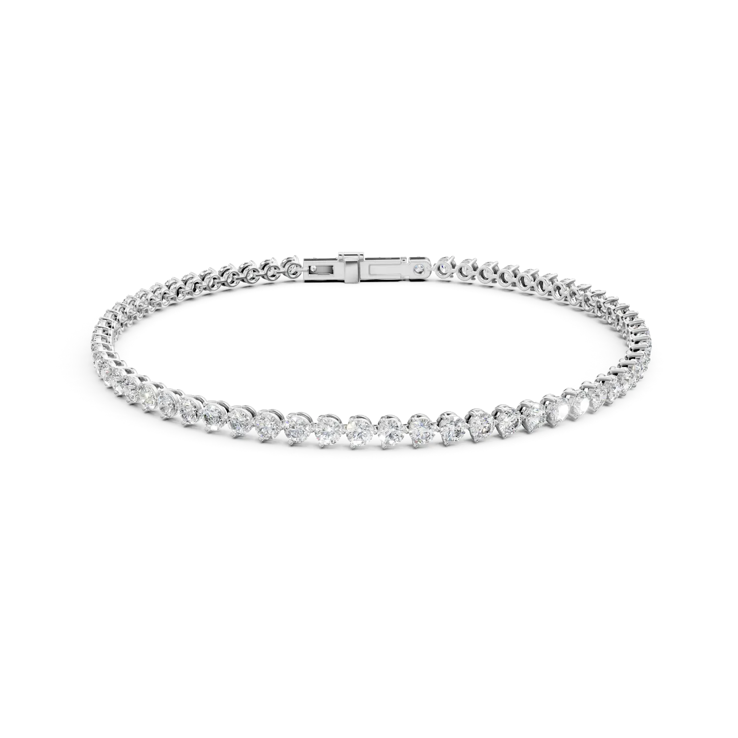 White gold tennis bracelet with 2ct lab grown diamonds