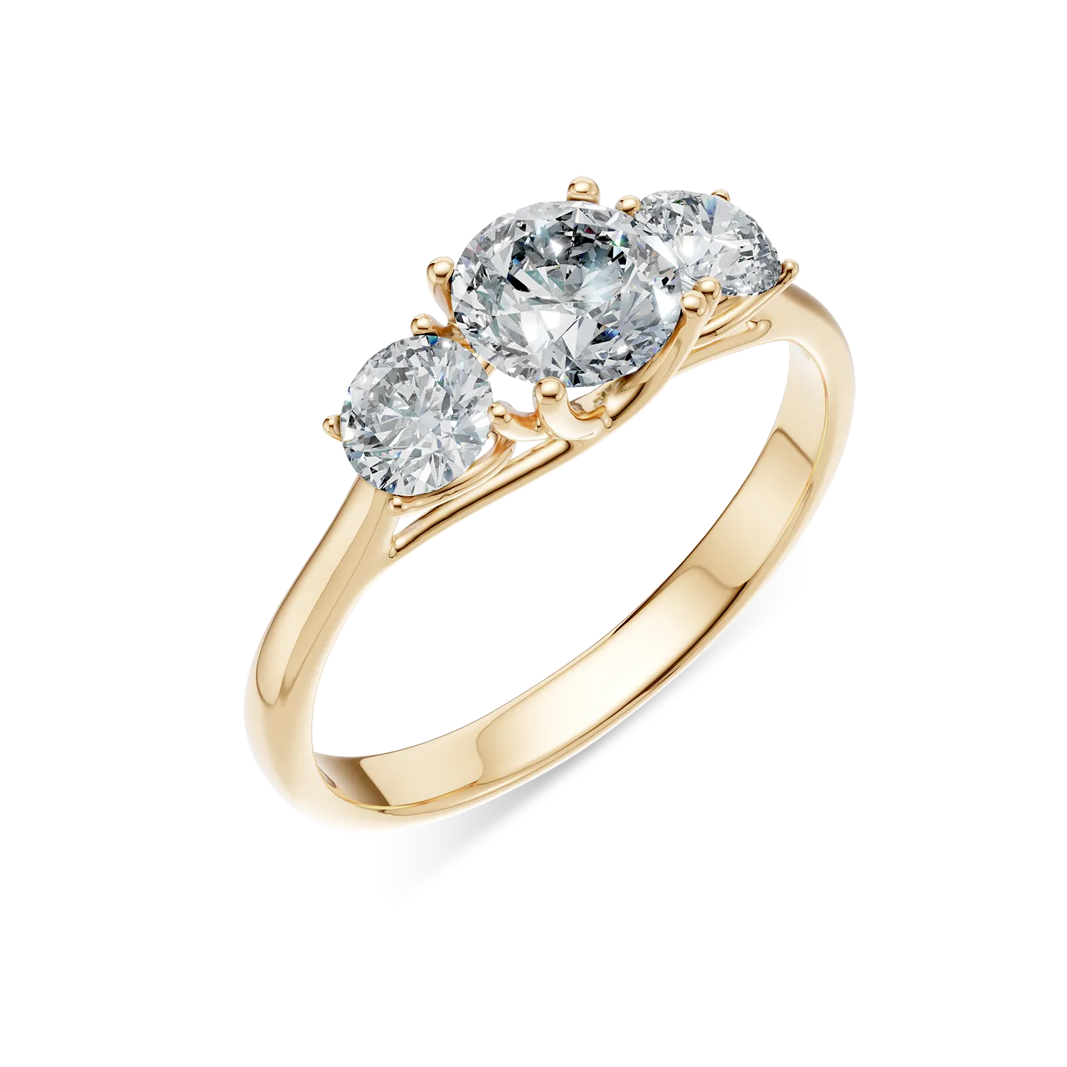 Yellow gold Cathy ring with 2.08ct lab grown diamonds