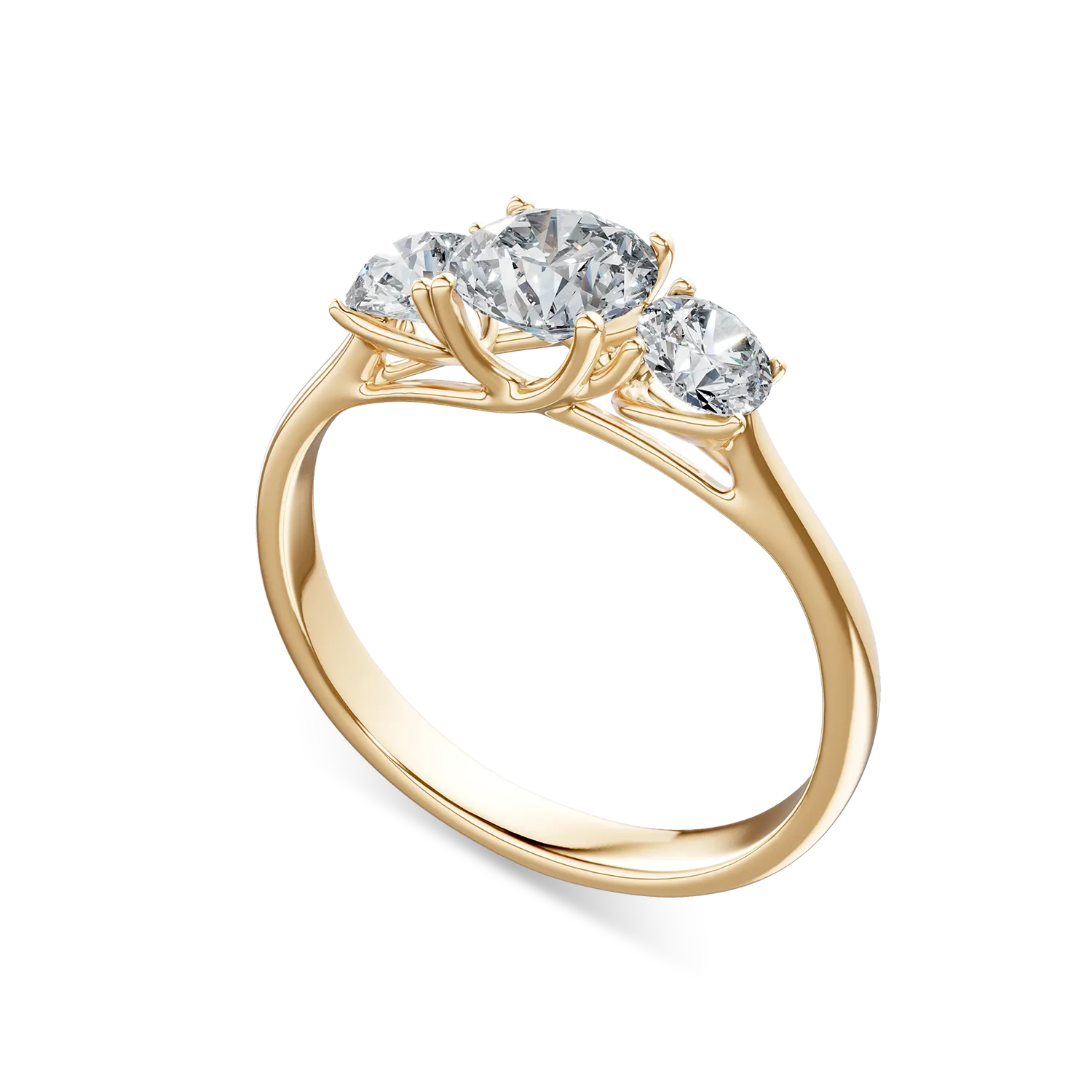 Yellow gold Cathy ring with 2.08ct lab grown diamonds