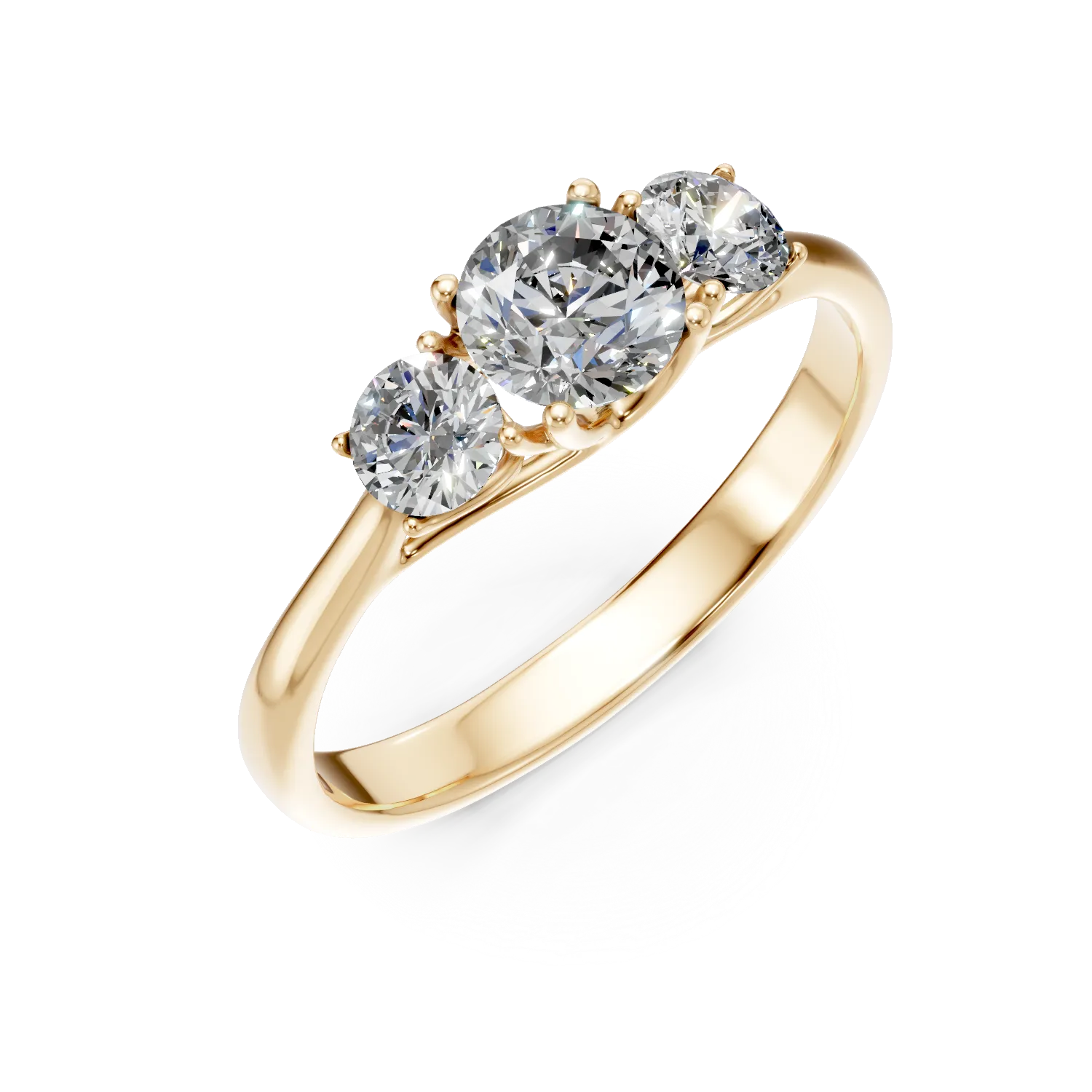 Pierścionek Cathy z żółtego złota z diamentami hodowanymi w laboratorium o masie 2.08ct-170198