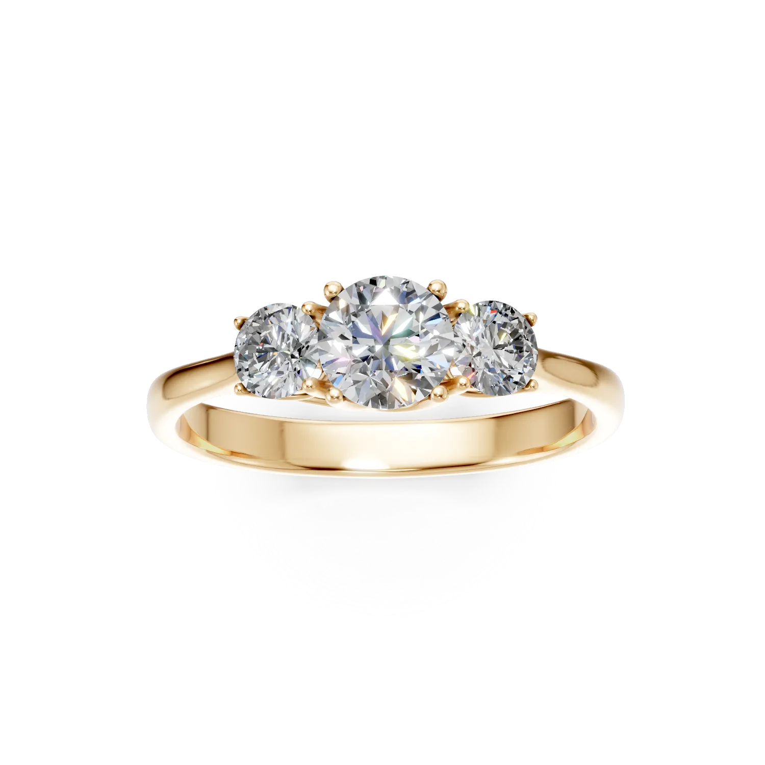 Pierścionek Cathy z żółtego złota z diamentami hodowanymi w laboratorium o masie 2.08ct