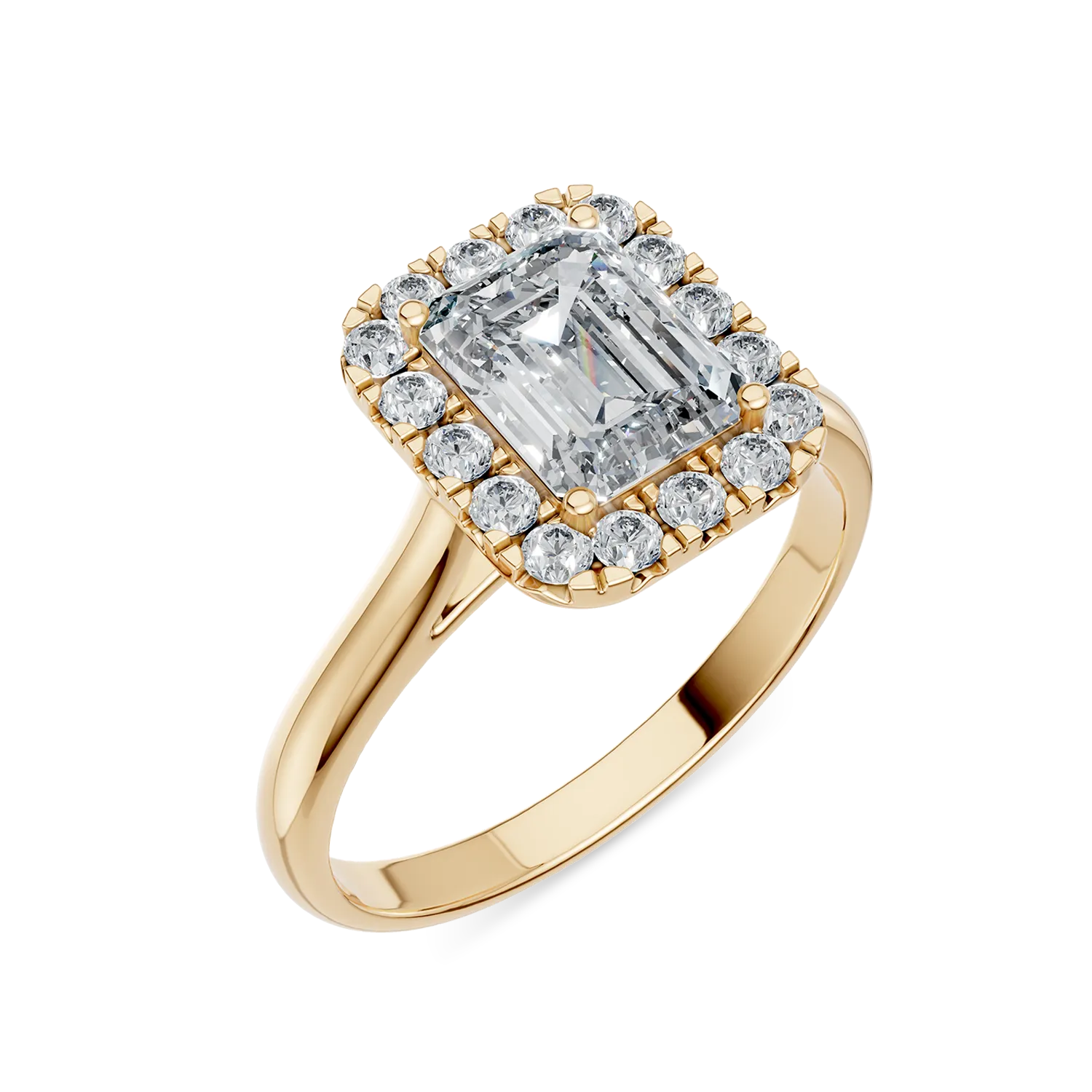 Sárga arany Colette gyűrű 1.24ct laborban termesztett gyémántokkal