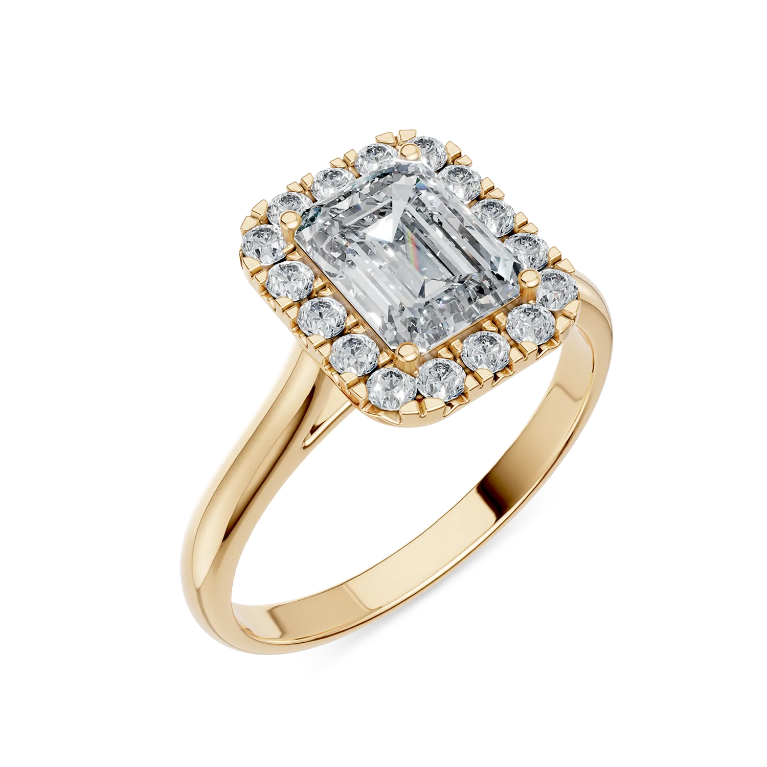 Inel Colette din aur galben cu diamante de 1.25ct create in laborator