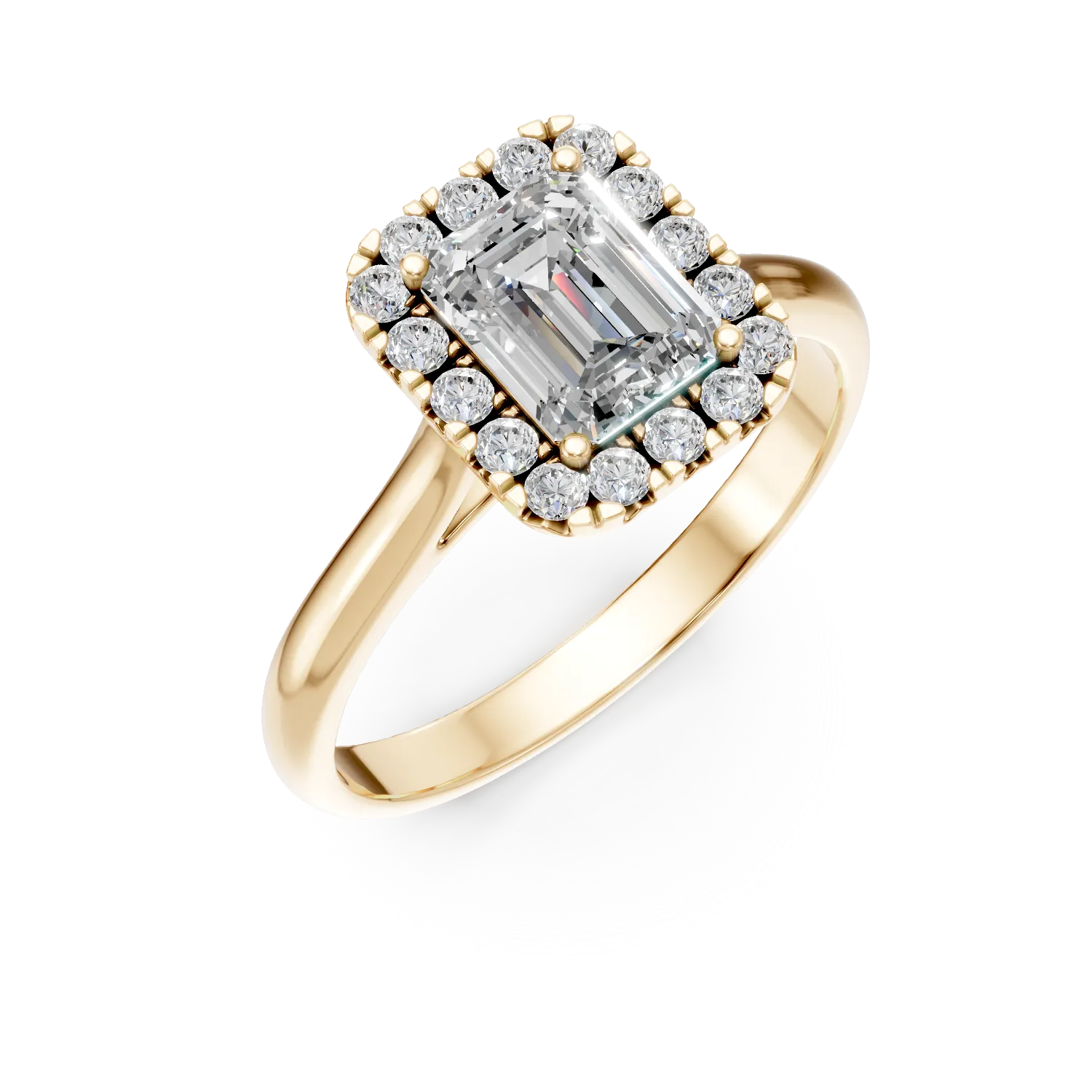 Pierścionek Colette z żółtego złota z diamentami hodowanymi w laboratorium o masie 1.26ct-170203