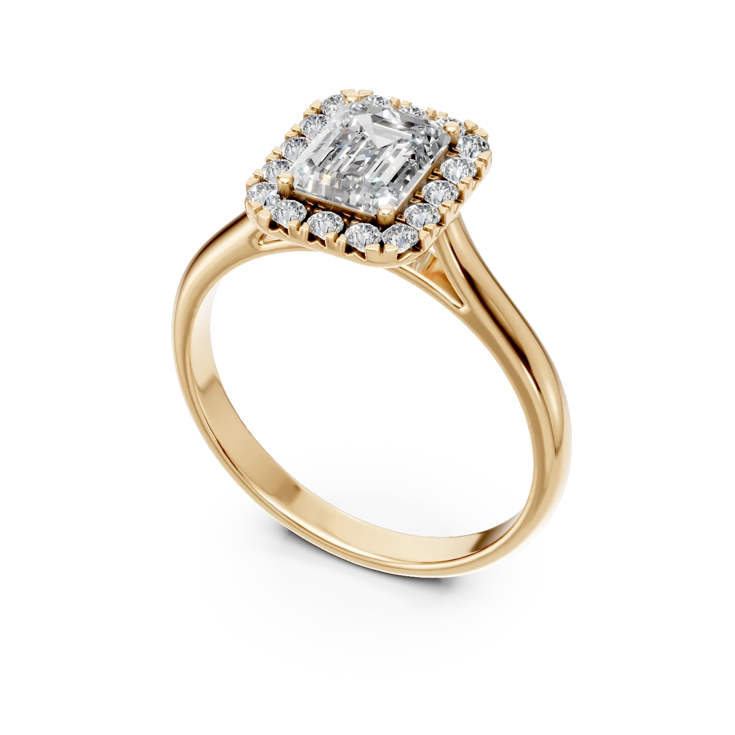 Yellow gold Colette ring with 1.2ct lab grown diamonds