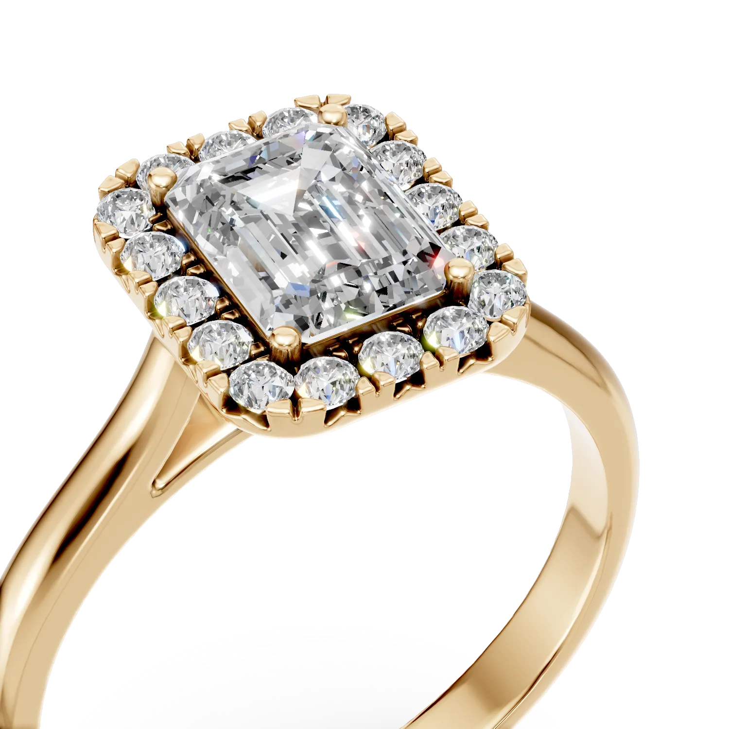 Yellow gold Colette ring with 1.2ct lab grown diamonds