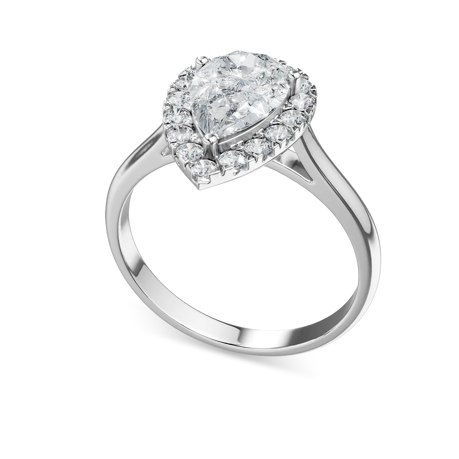 White gold Flora ring with 1.21ct lab grown diamonds