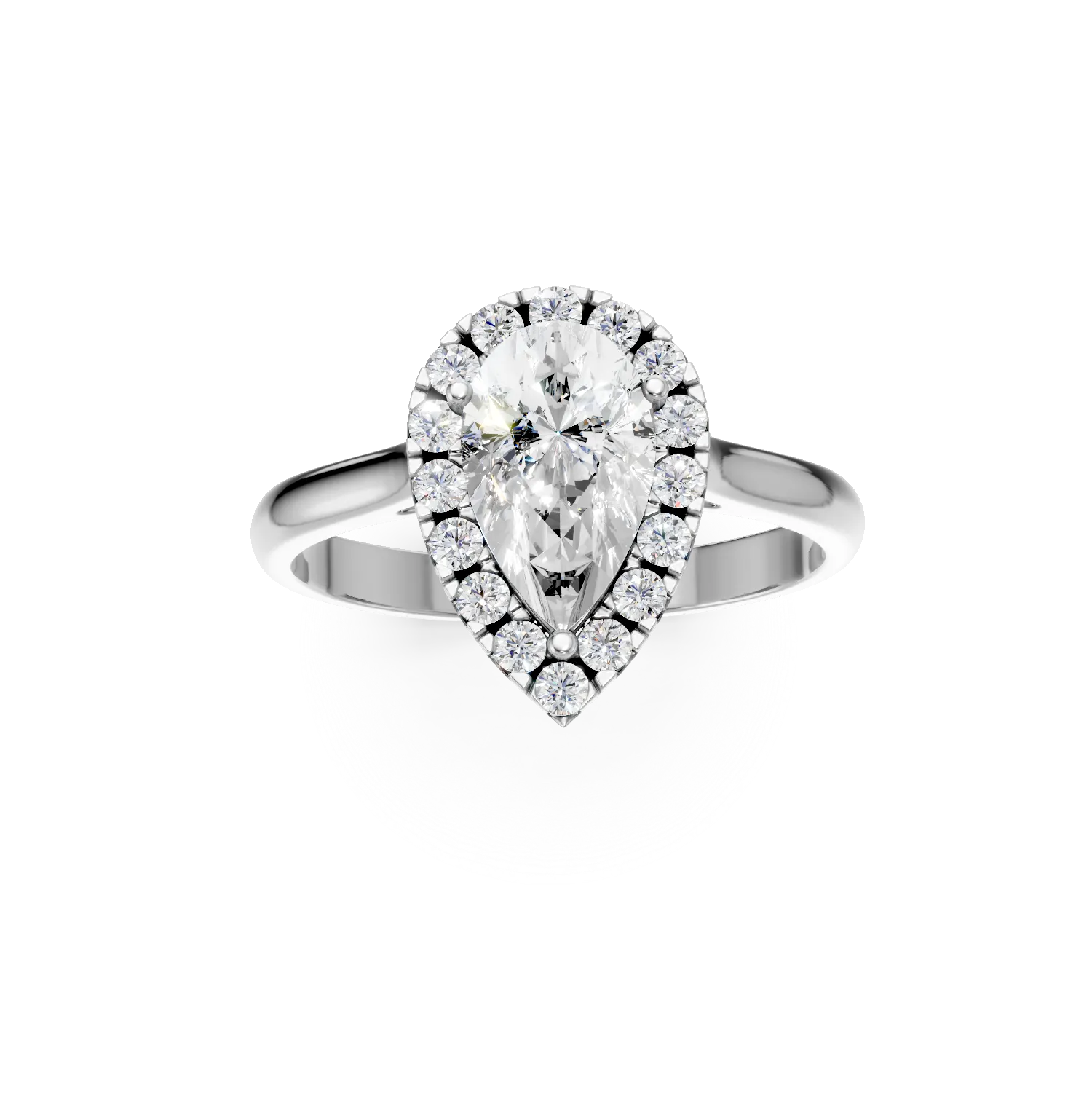 Pierścionek Flora z białego złota z diamentami hodowanymi w laboratorium o masie 1.28ct
