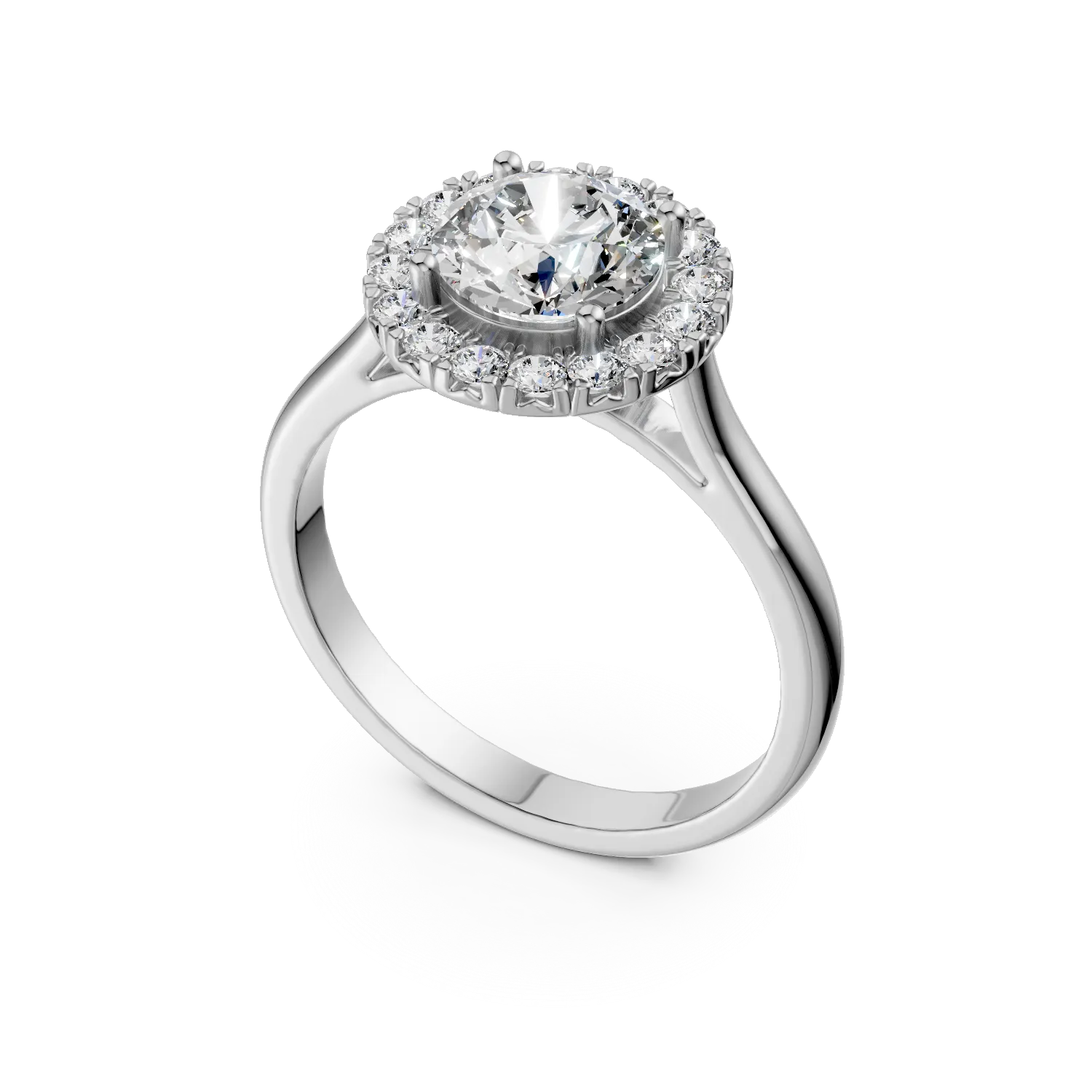 Pierścionek Celeste z białego złota z diamentami hodowanymi w laboratorium o masie 1.27ct