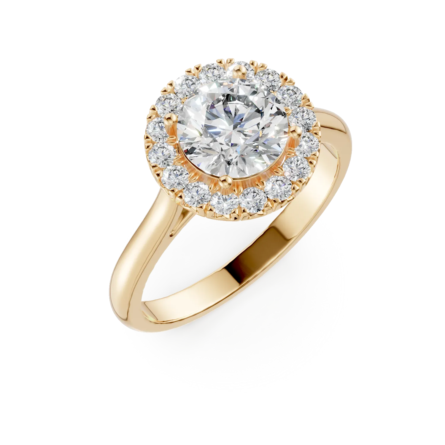 Yellow gold Celeste ring with 1.22ct lab grown diamonds