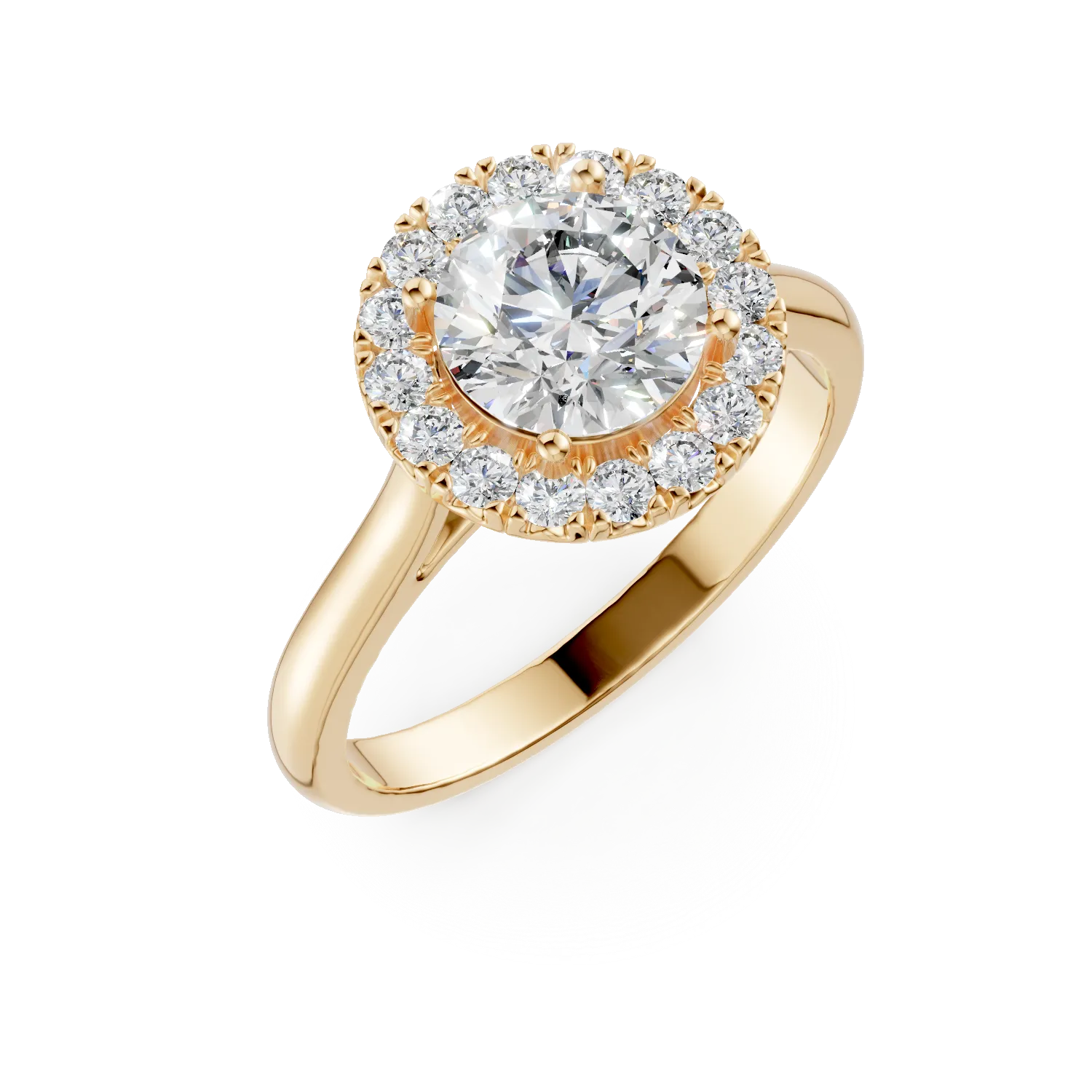 Pierścionek Celeste z żółtego złota z diamentami hodowanymi w laboratorium o masie 1.22ct-170213