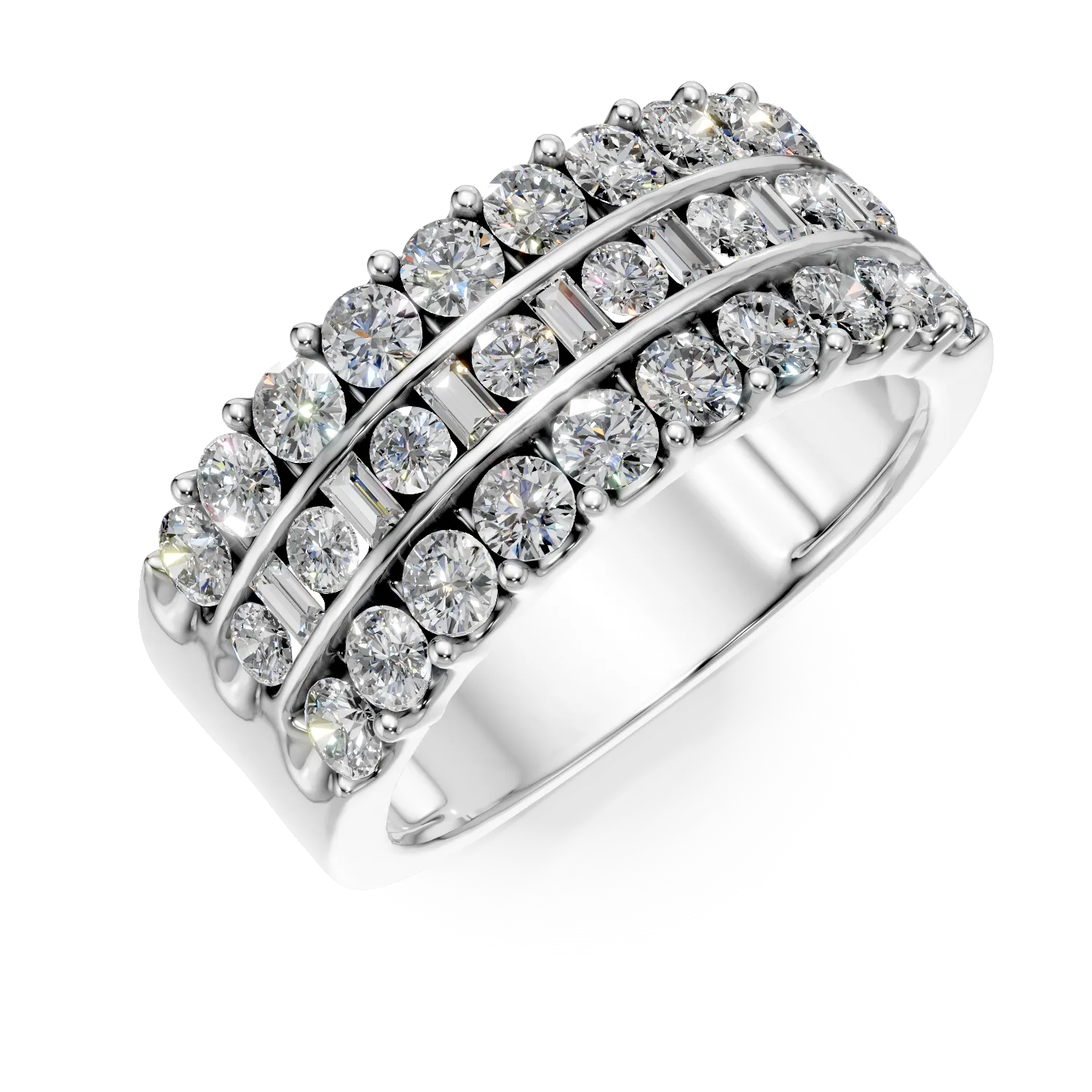 Pierścionek Bukiet z białego złota z 1.4ct diamentami hodowanymi w laboratorium-170224