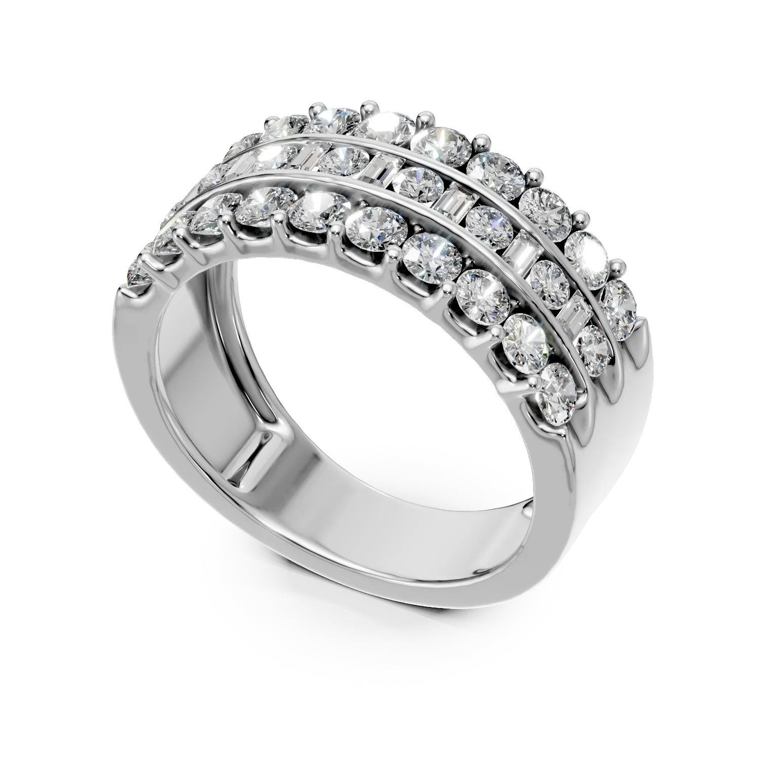 Pierścionek Bukiet z białego złota z 1.4ct diamentami hodowanymi w laboratorium
