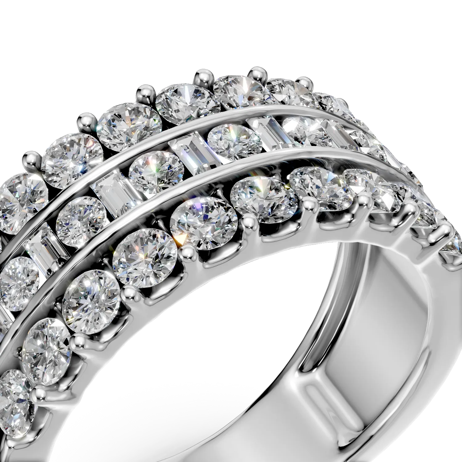 Pierścionek Bukiet z białego złota z 1.4ct diamentami hodowanymi w laboratorium