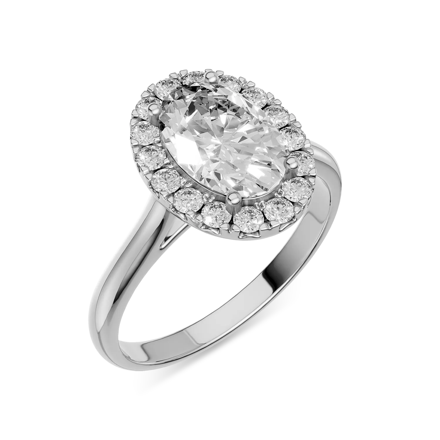 White gold Alma ring with 1.27ct lab grown diamonds
