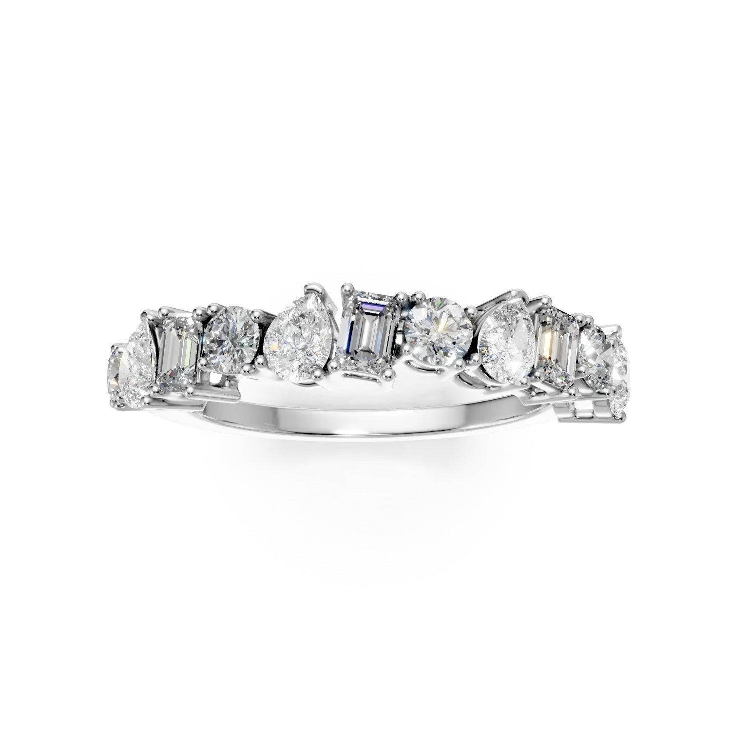 White gold Amber ring with 0.8ct lab grown diamonds