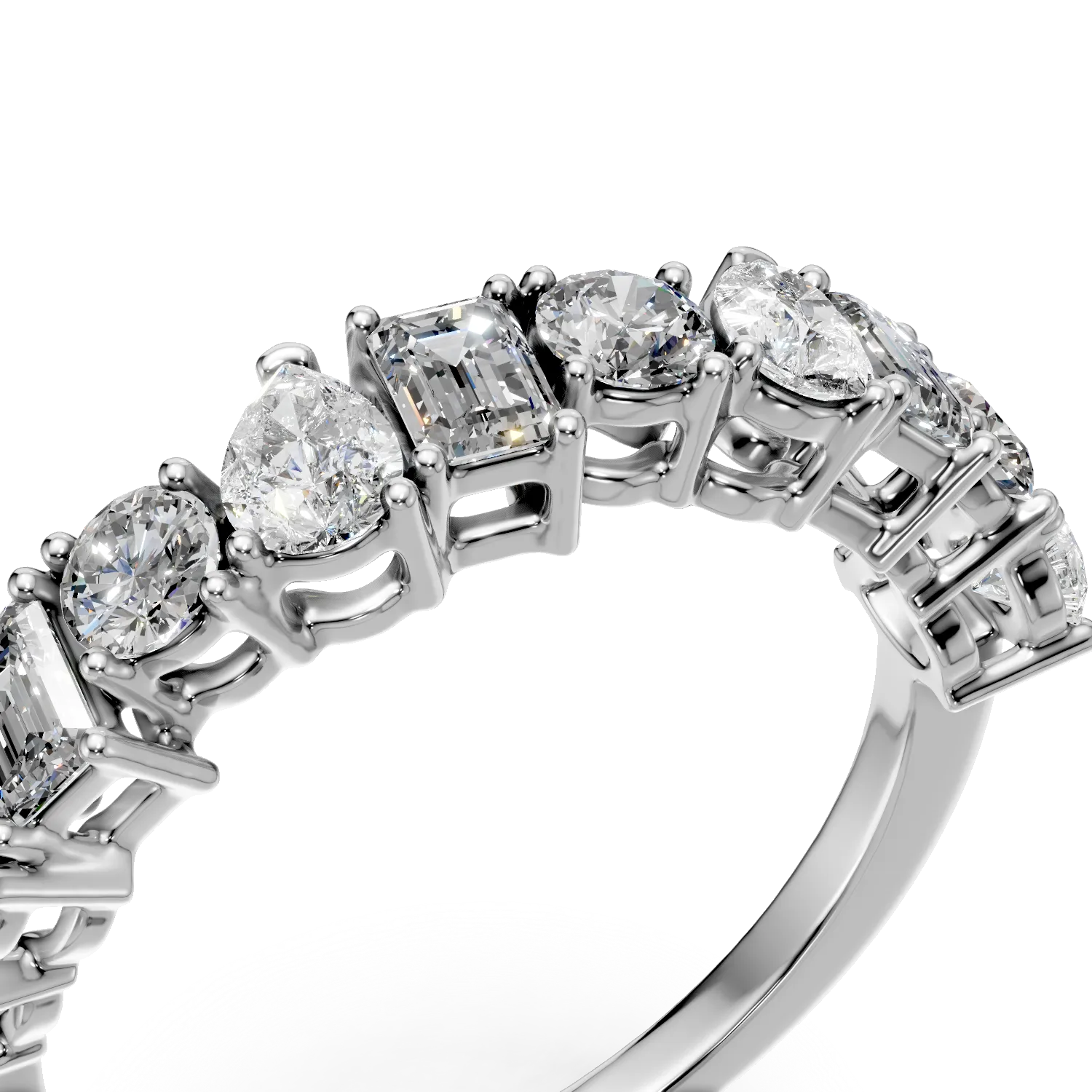 White gold Amber ring with 0.8ct lab grown diamonds