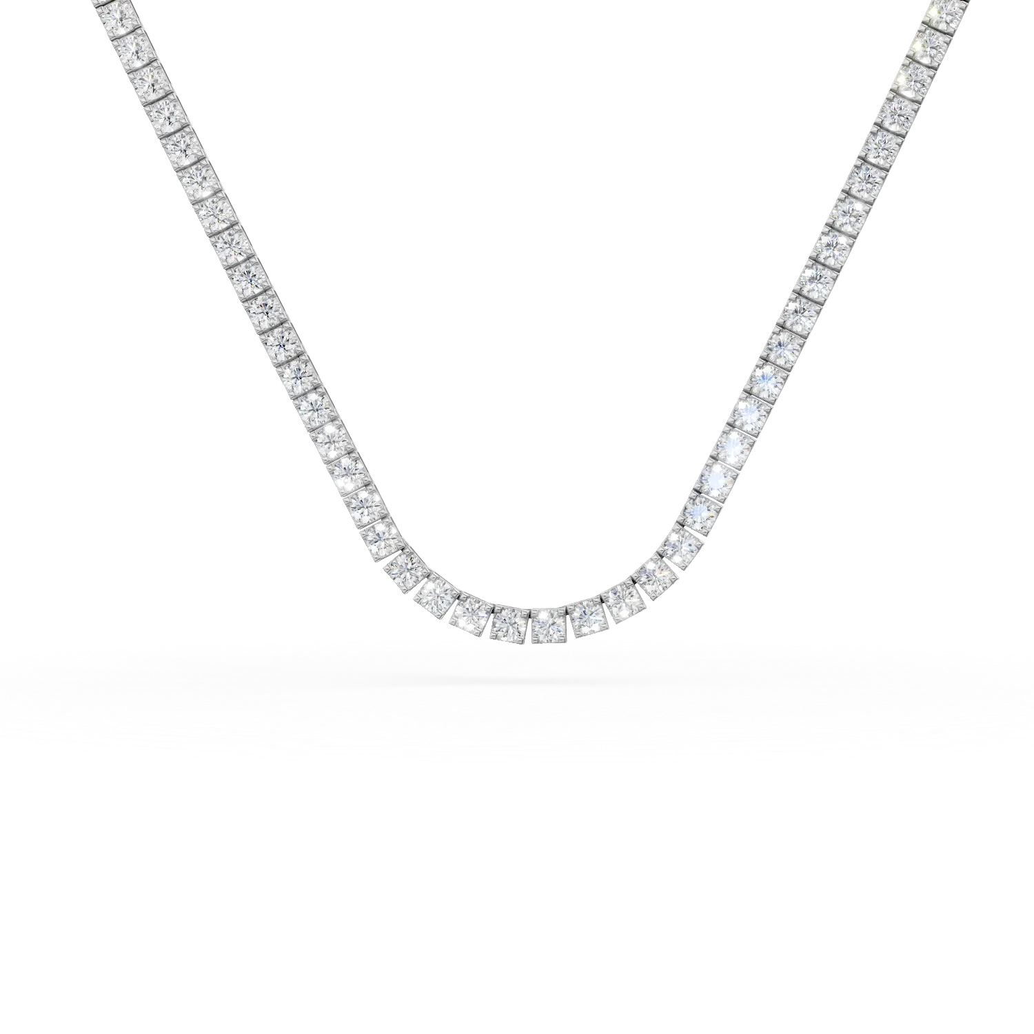 White gold tennis necklace with 1.65ct lab grown diamonds