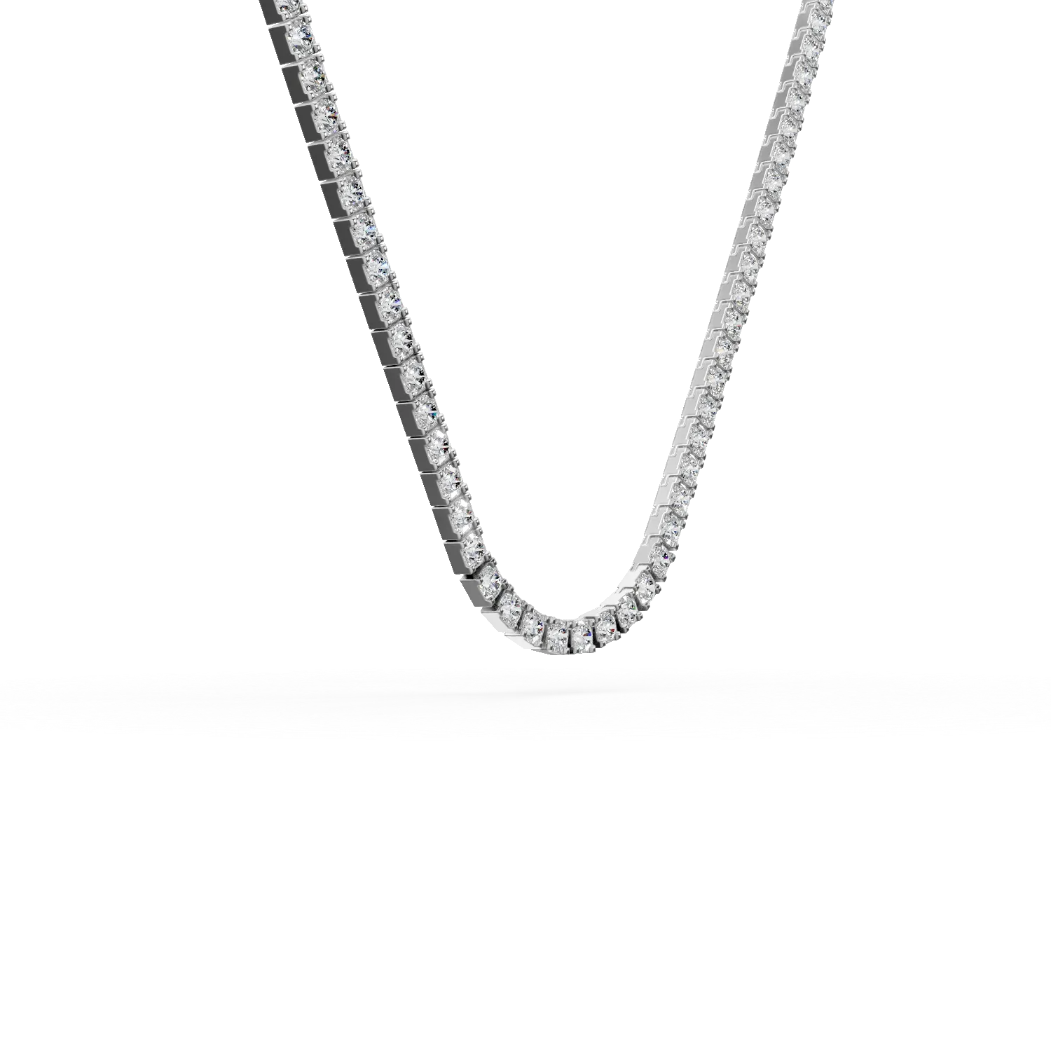 White gold tennis necklace with 1.65ct lab grown diamonds