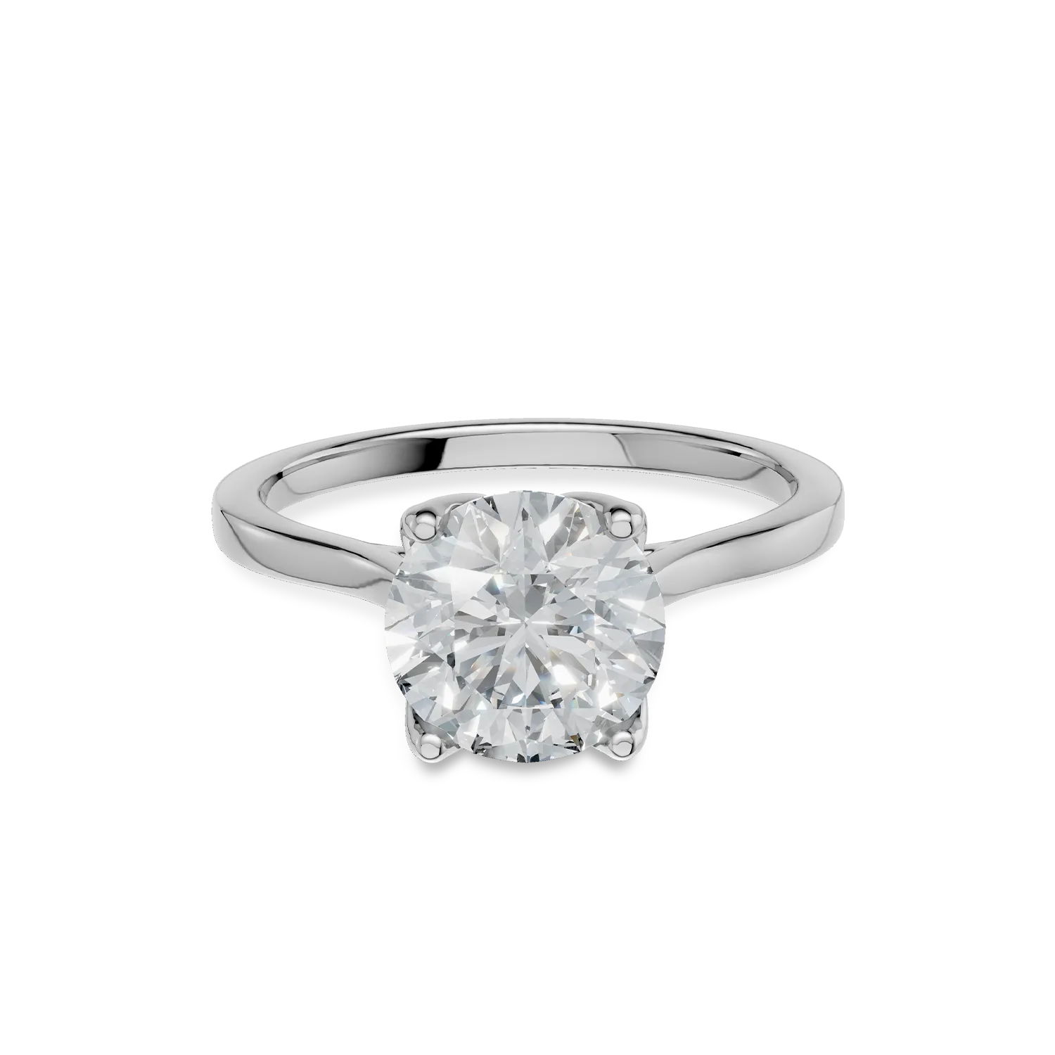 White gold Lotus engagement ring with 1.53ct solitaire lab grown diamond