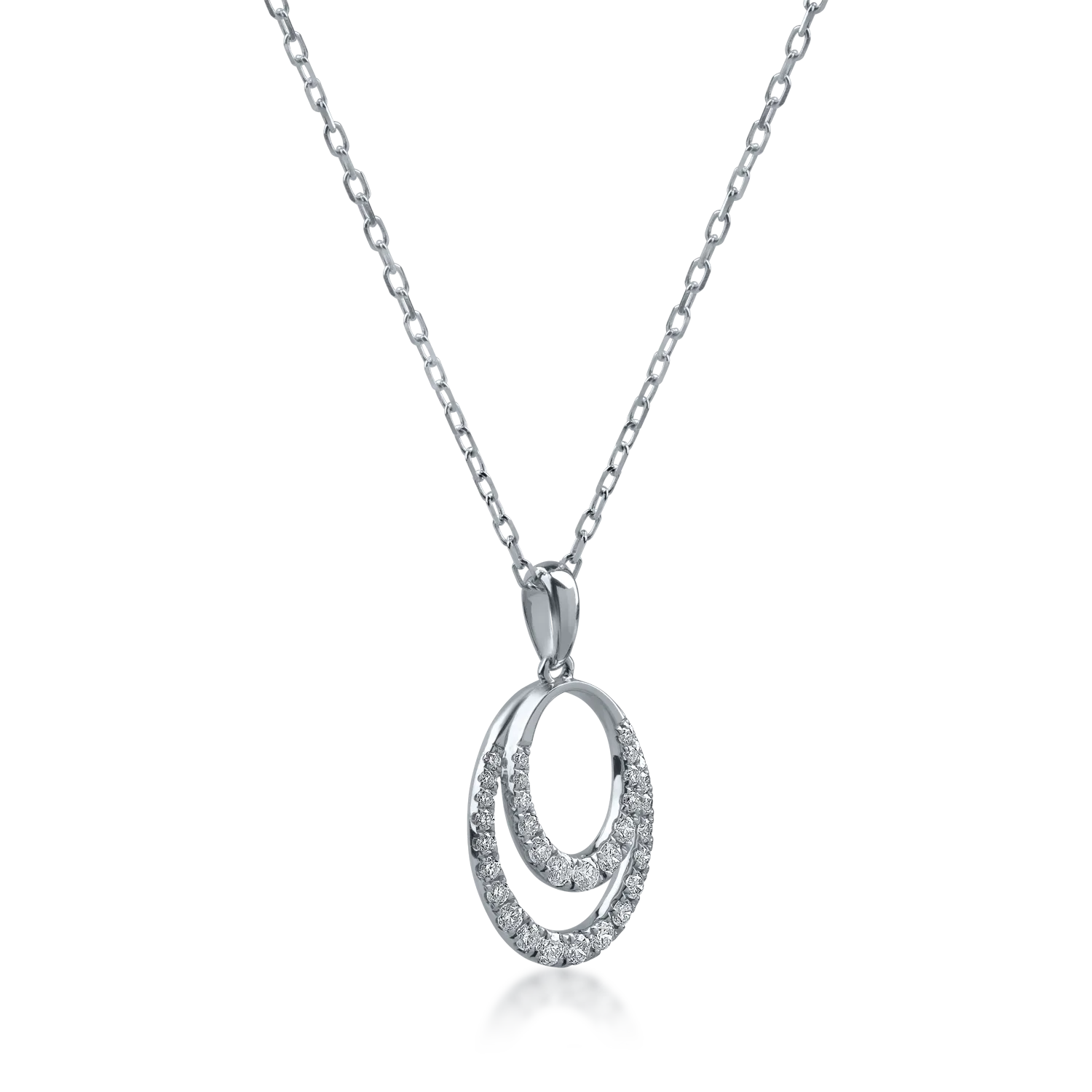 White gold pendant chain with 0.27ct diamonds