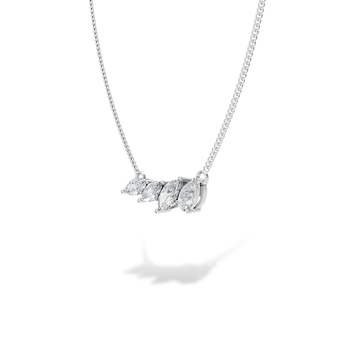 White gold Fancy necklace with 0.5ct lab grown diamonds