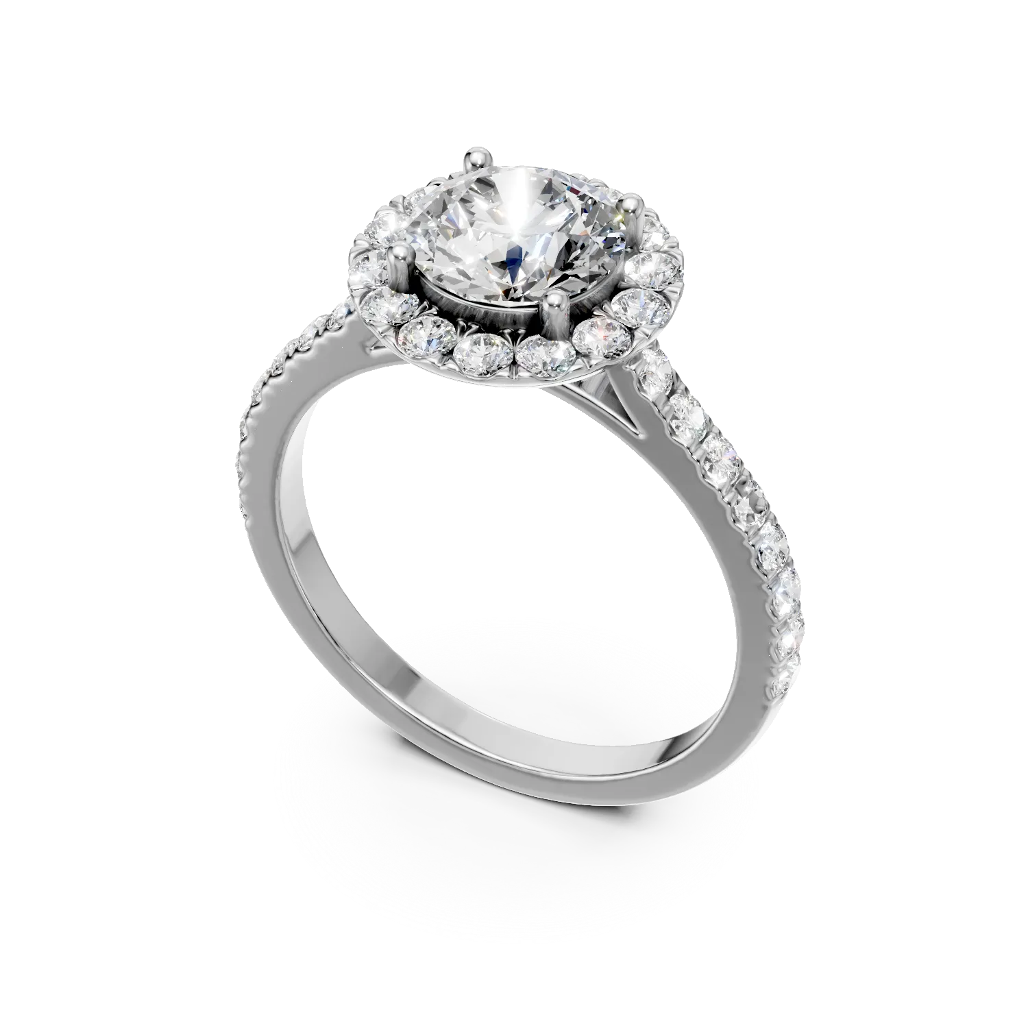 White gold Charm ring with 1.5ct lab grown diamonds