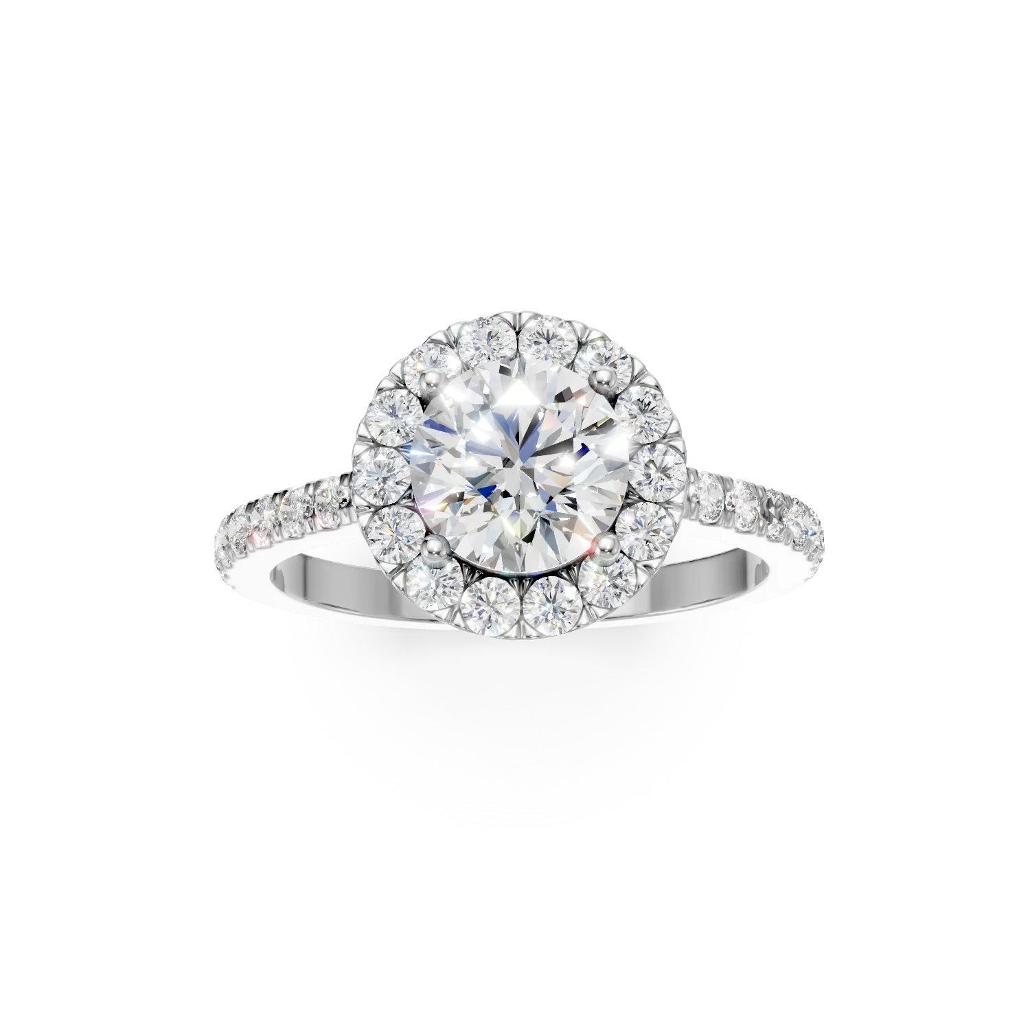 White gold Charm ring with 1.5ct lab grown diamonds