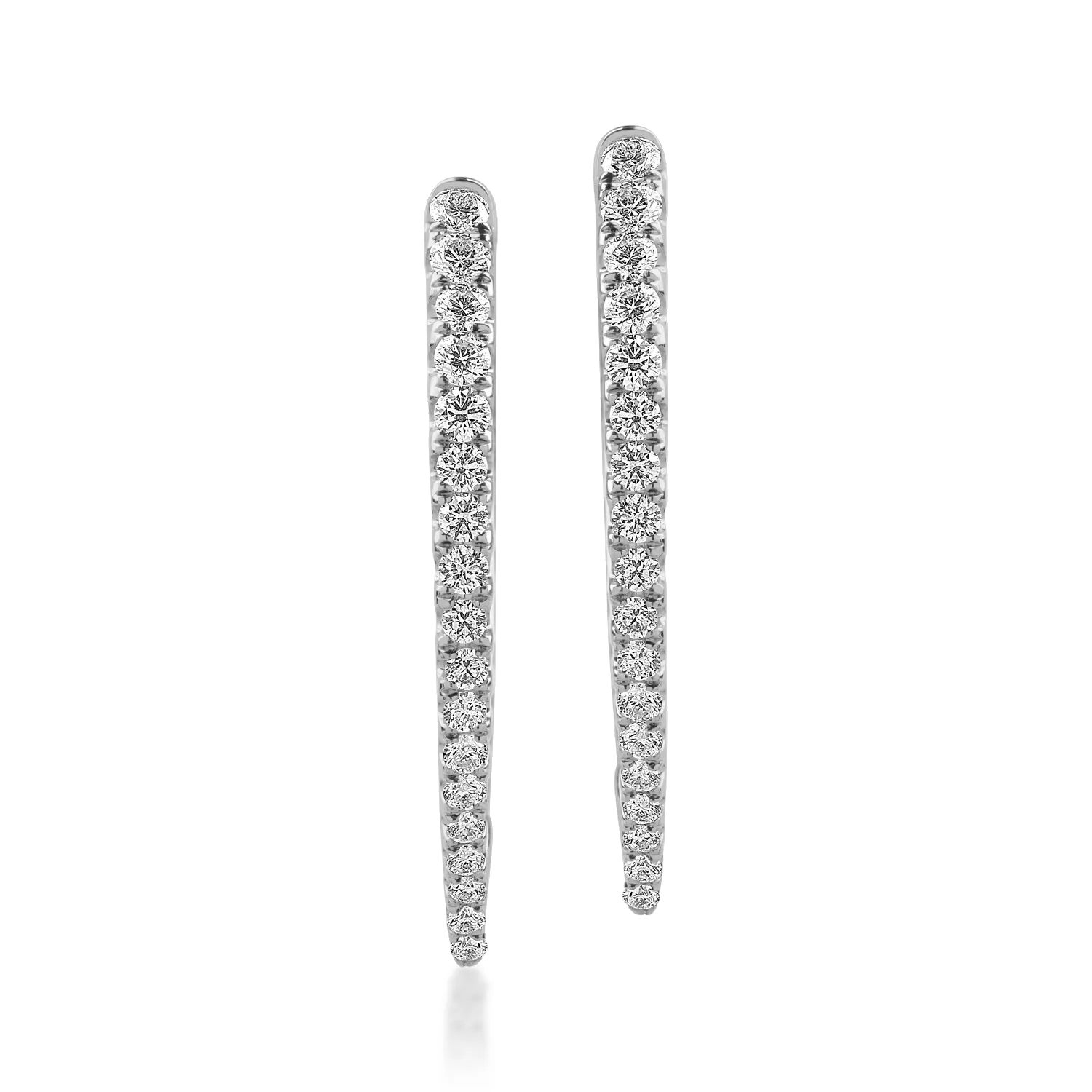 Cercei din aur alb cu diamante de 0.86ct-170421