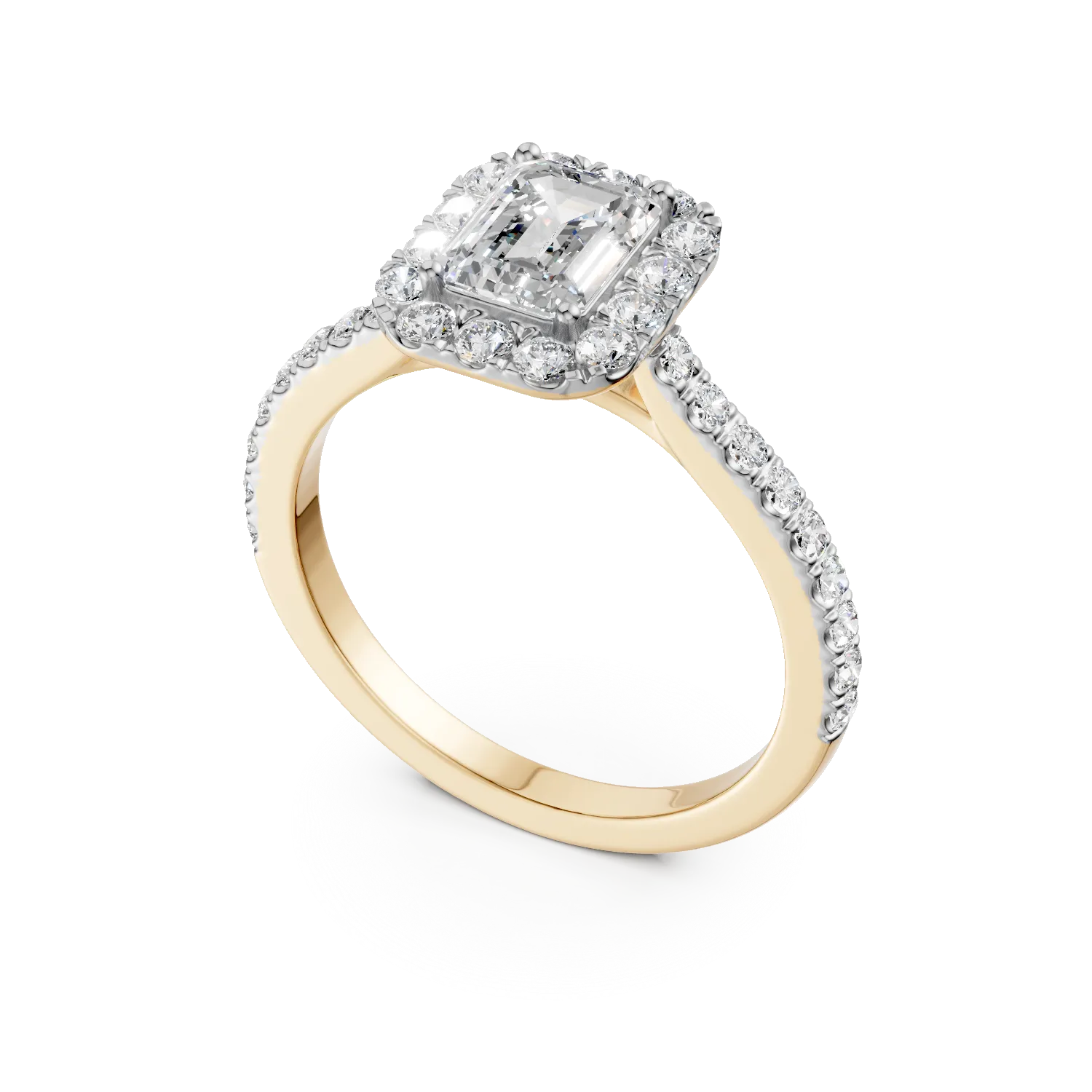 Yellow gold Gema ring with 1.17ct lab grown diamonds