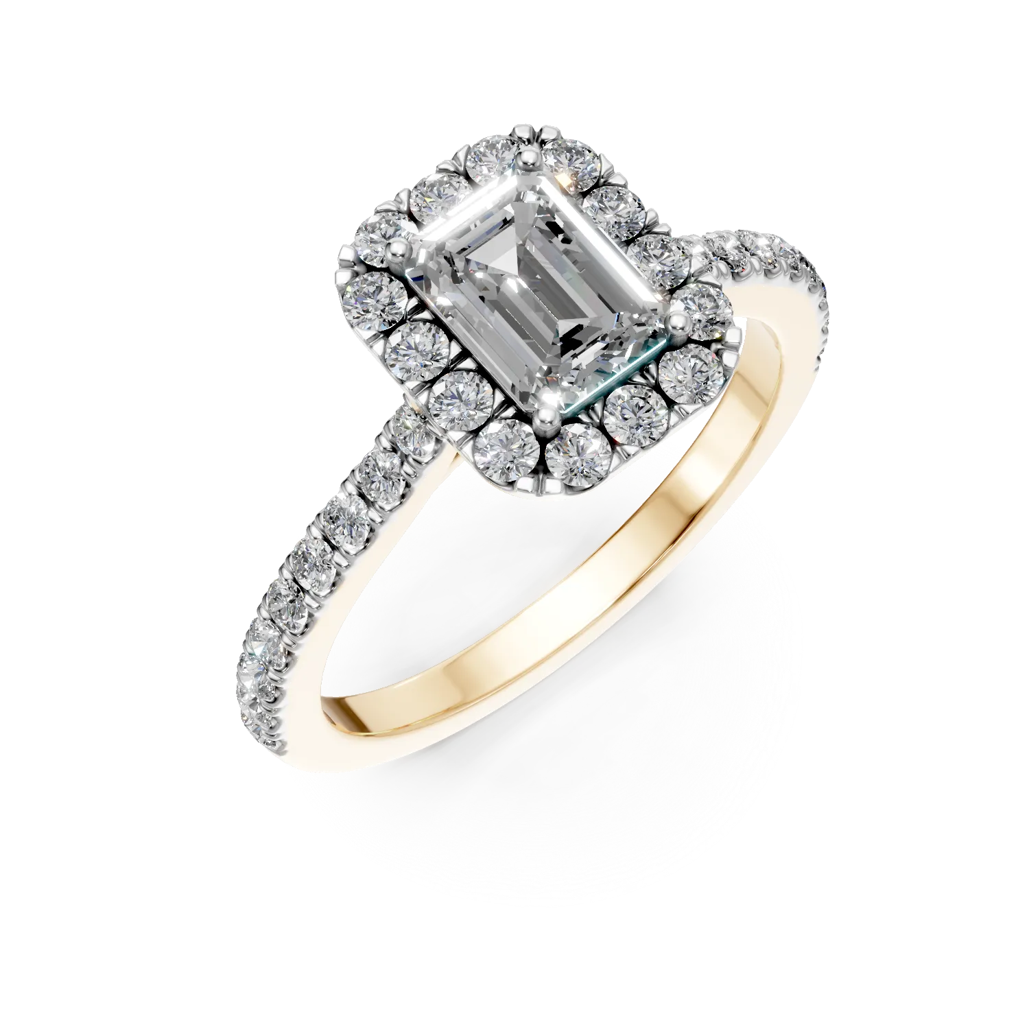 Yellow gold Gema ring with 1.1ct lab grown diamonds