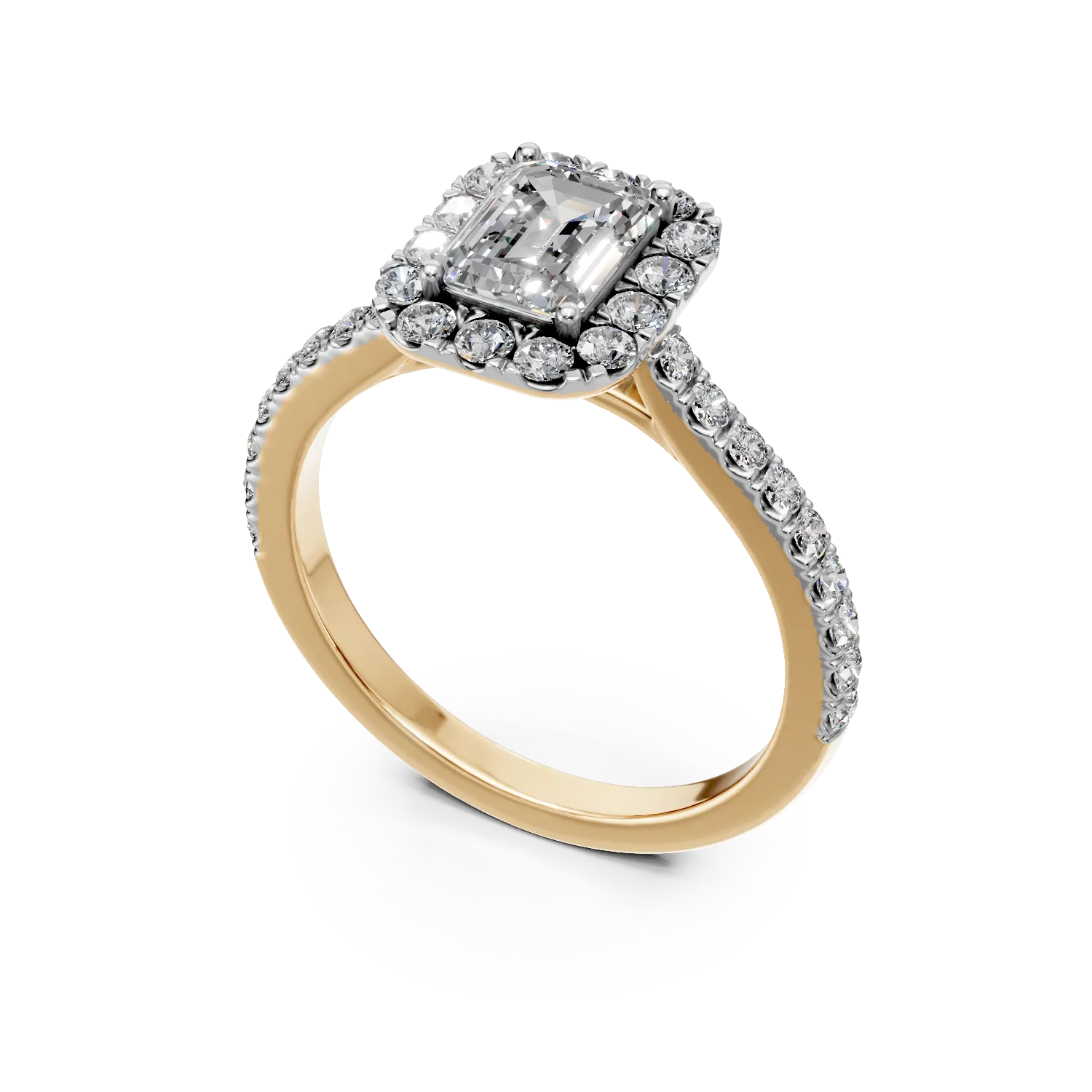 Yellow gold Gema ring with 1.1ct lab grown diamonds