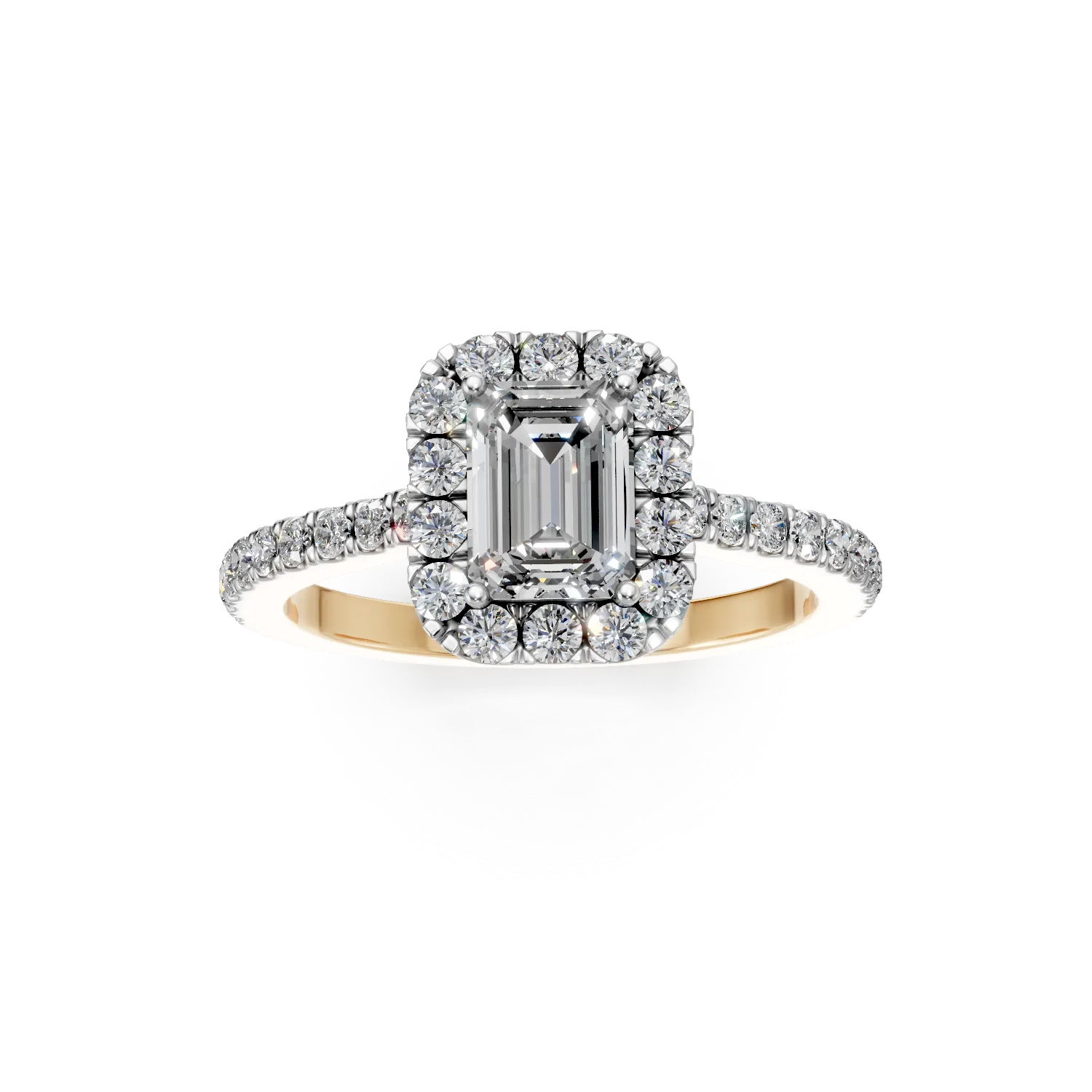 Yellow gold Gema ring with 1.1ct lab grown diamonds