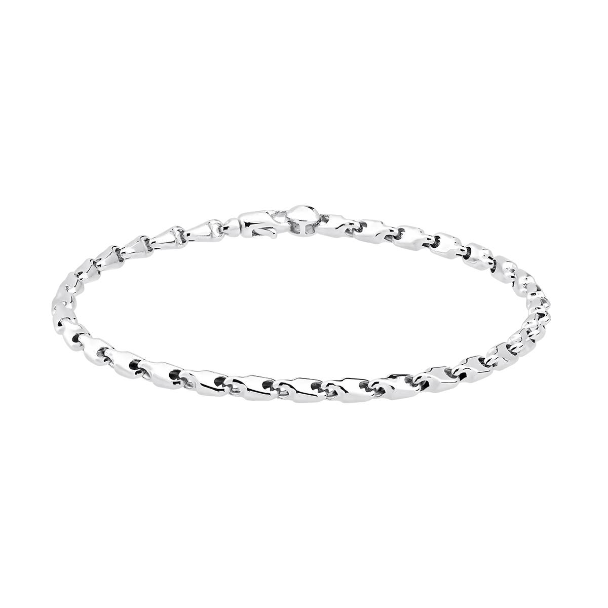 Minimalist white gold bracelet