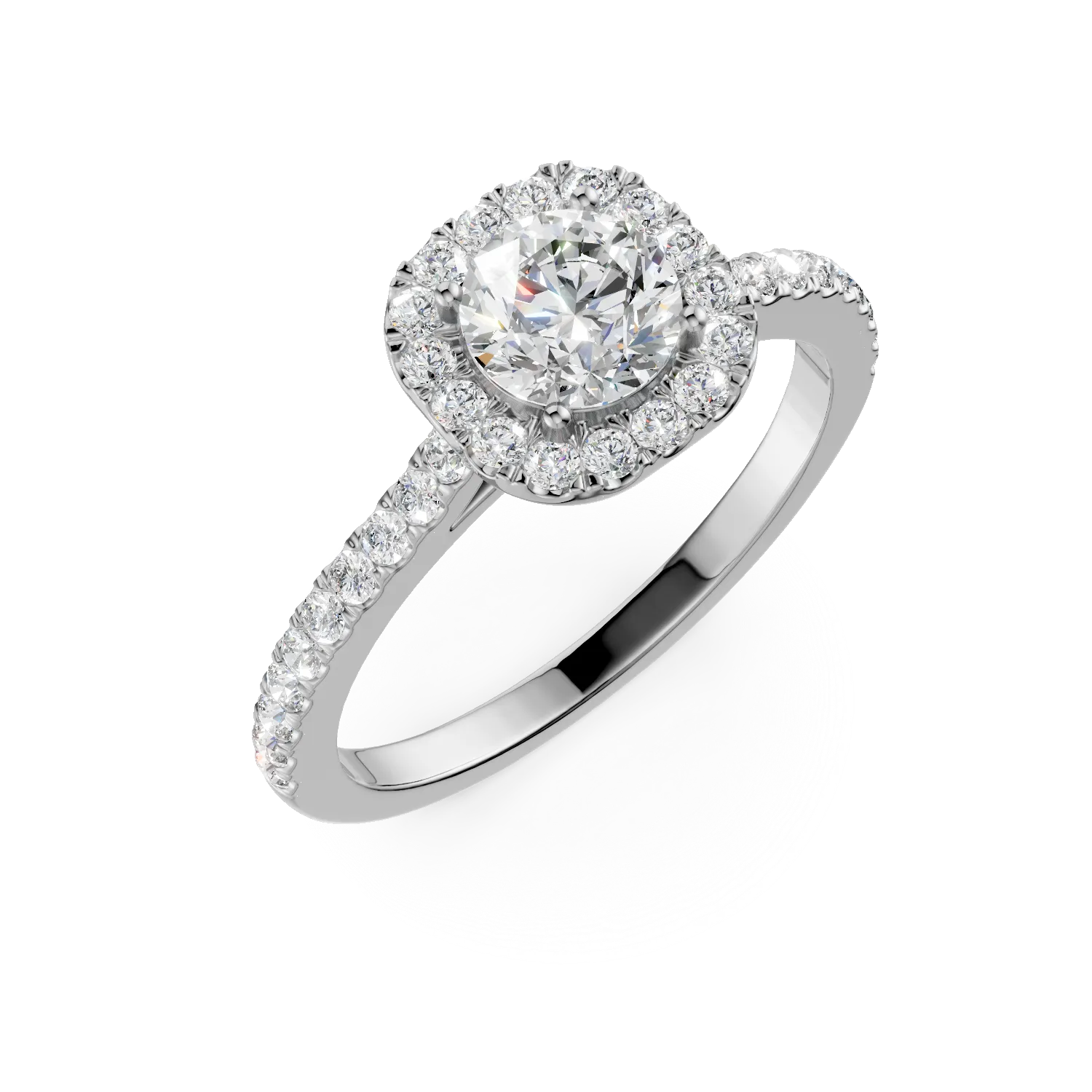White gold Serenity ring with 0.81ct lab grown diamonds
