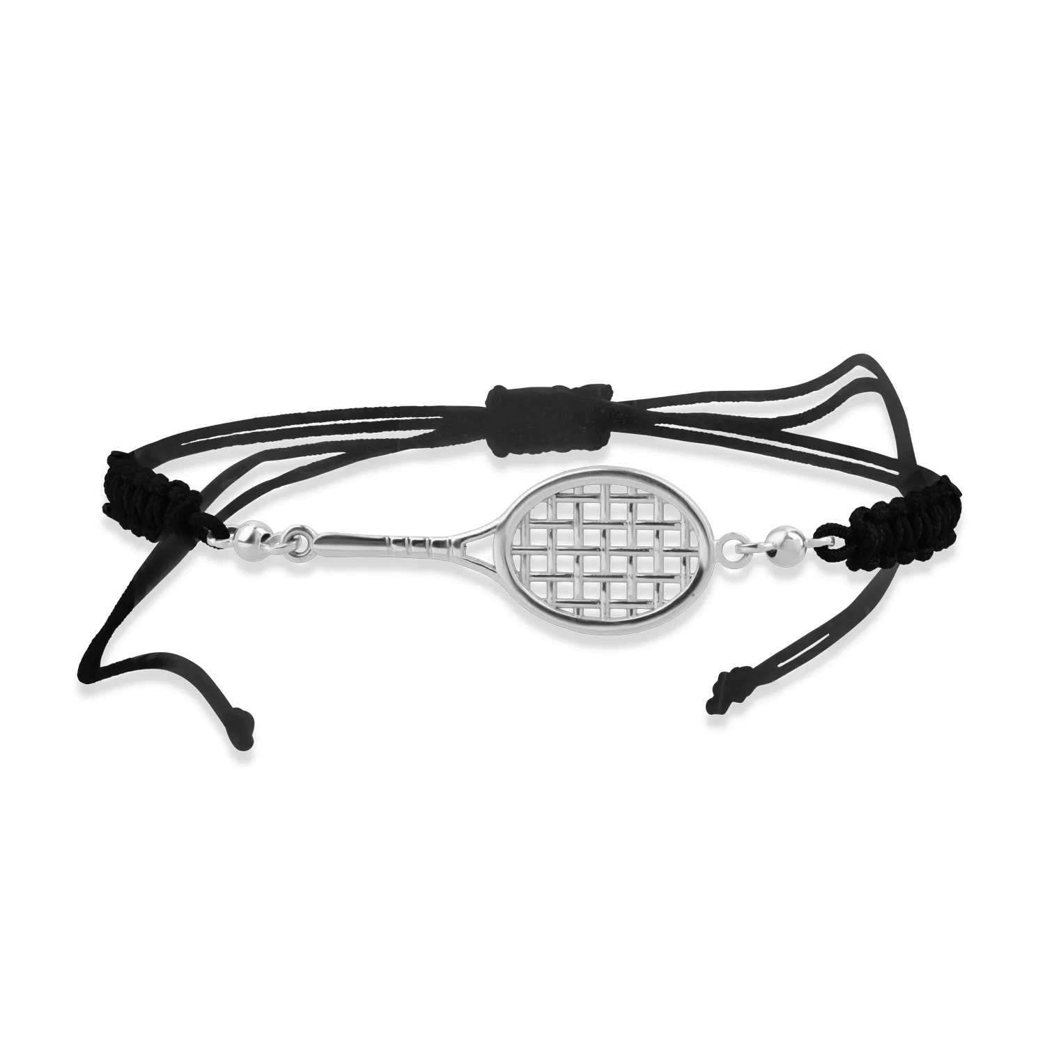 Мъжка гривна от шнур от бяло злато с висулка-170532