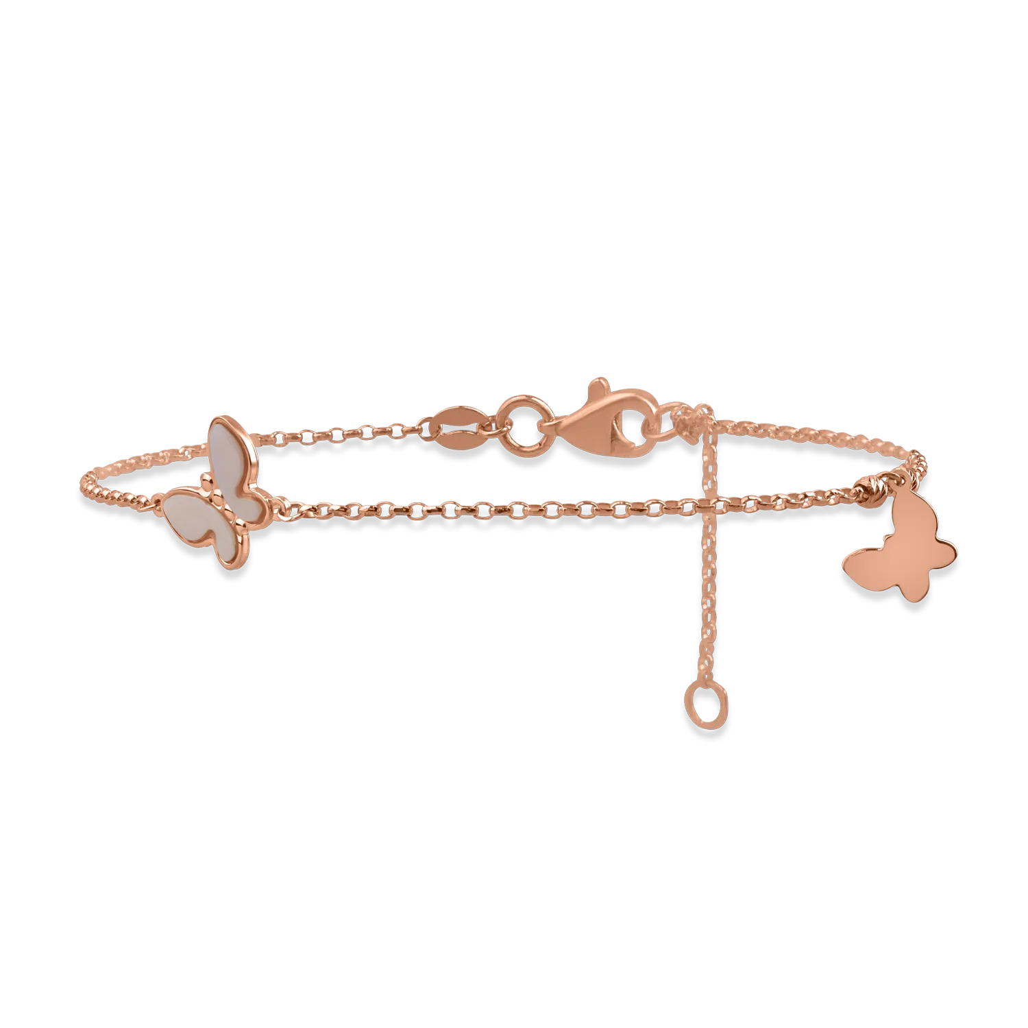 Rose gold butterfly bracelet