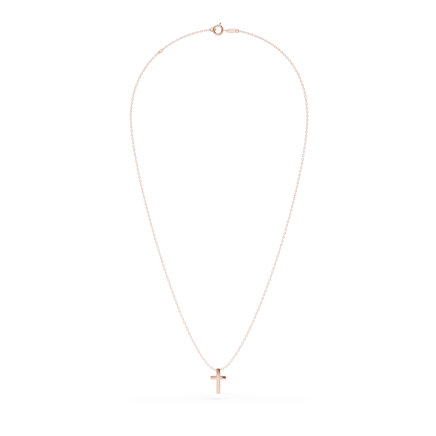 Rózsaarany kereszt medálos nyaklánc