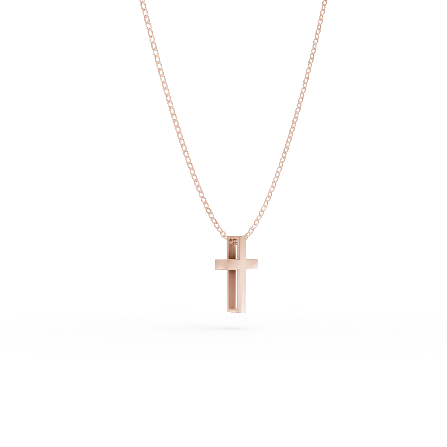 Rózsaarany kereszt medálos nyaklánc