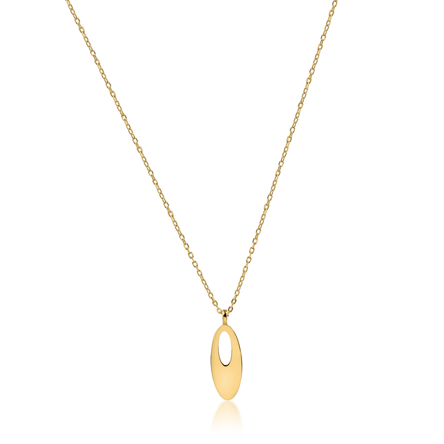 Yellow gold minimalist pendant necklace