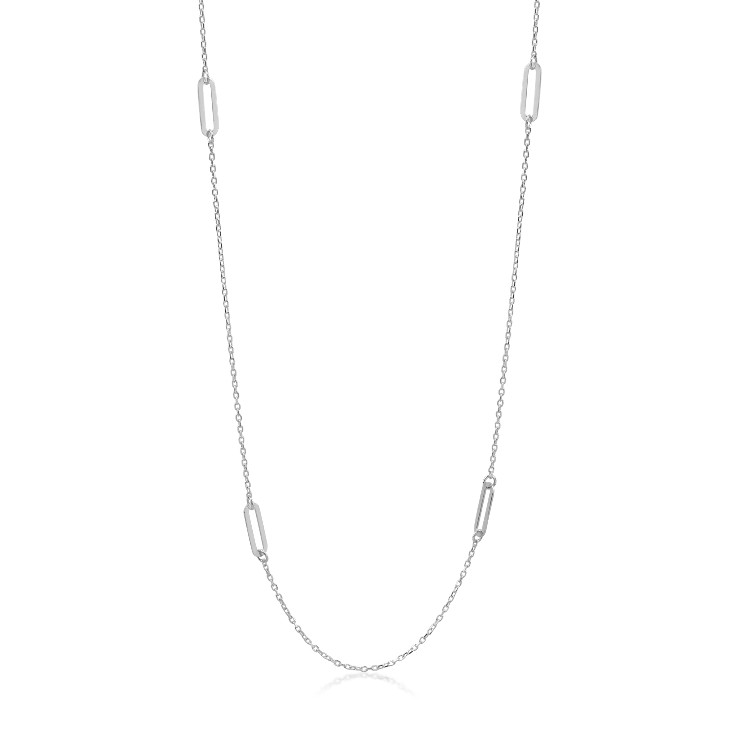 Lant minimalist din aur alb-170566