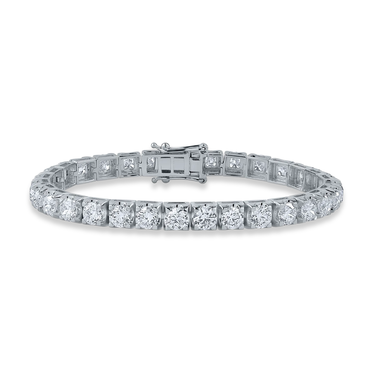 White gold tennis bracelet with 12.64ct diamonds